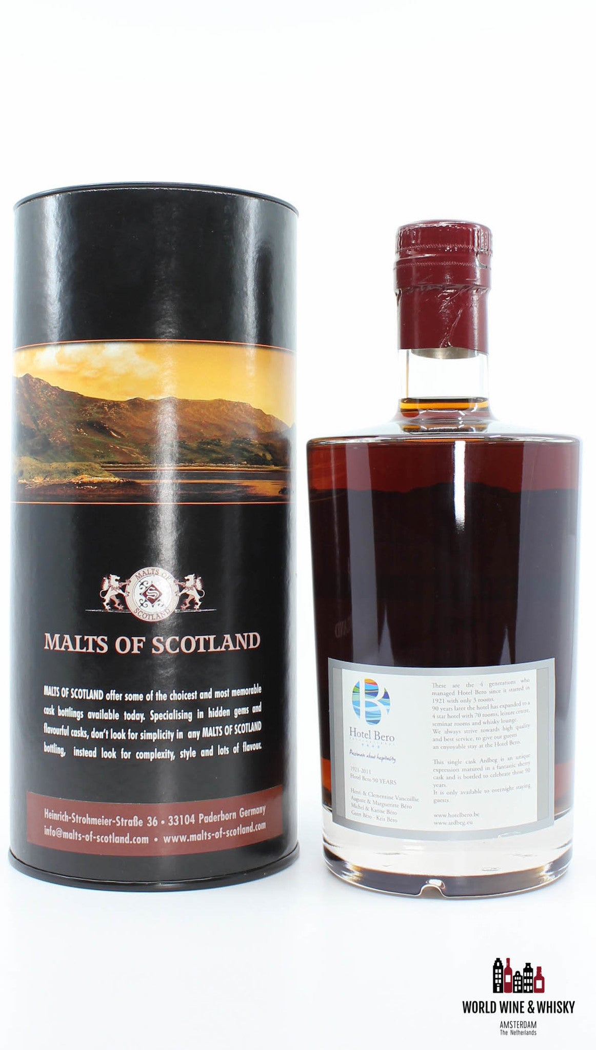 Ardbeg 20 Years Old 1991 2011 - 90 Years Hotel Bero International - Cask MoS 11003 48.4%