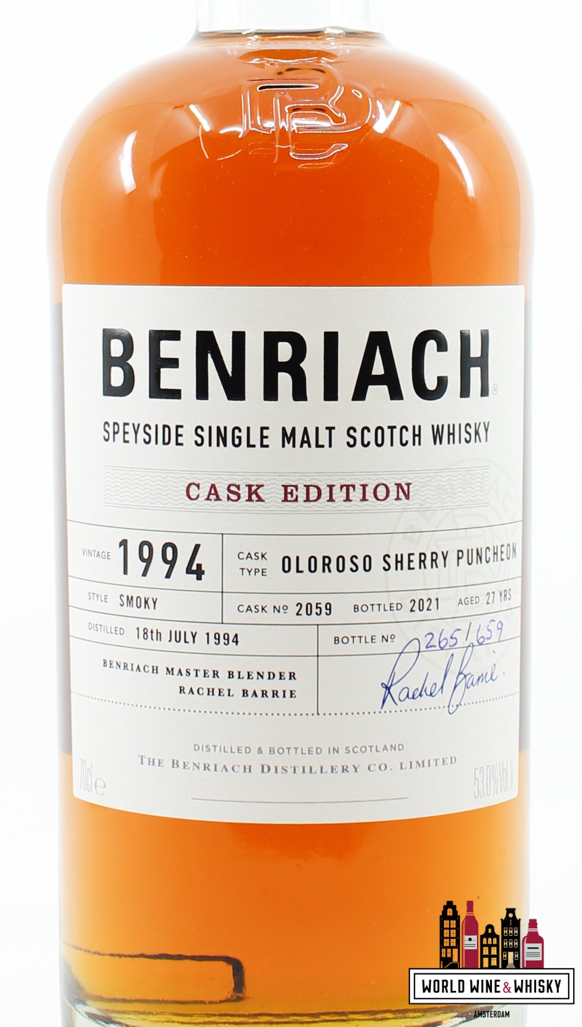 BenRiach 27 Years Old 1994 2021 - Cask Edition - Cask 2059 - Oloroso Sherry Puncheon 53% (1 of 659)