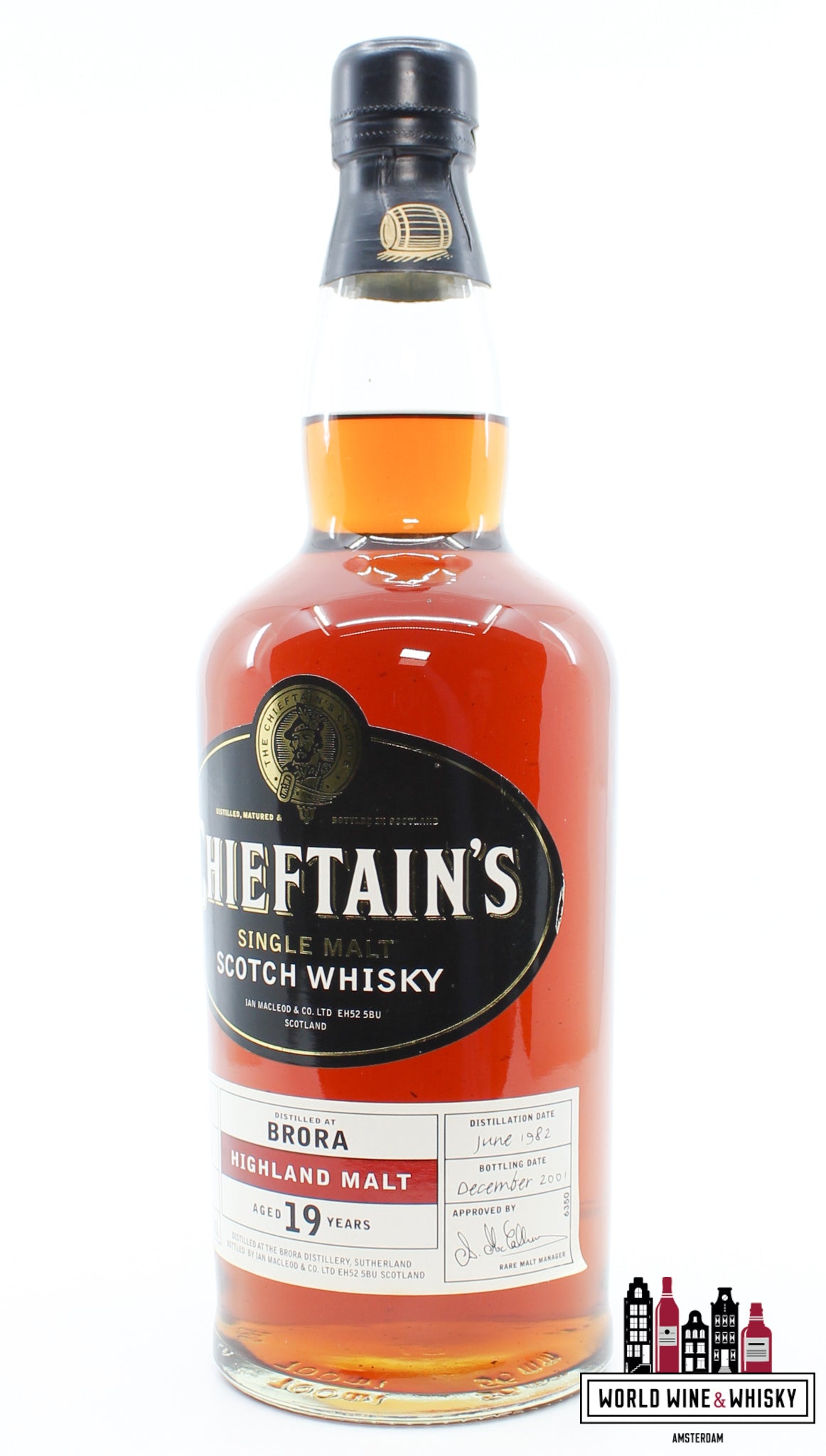 Brora 19 Years Old 1982 2001 - Cask 1189 + 1192 - Chieftain's Choice - Ian Macleod 46% 1 of 1332 (Closed Distillery)