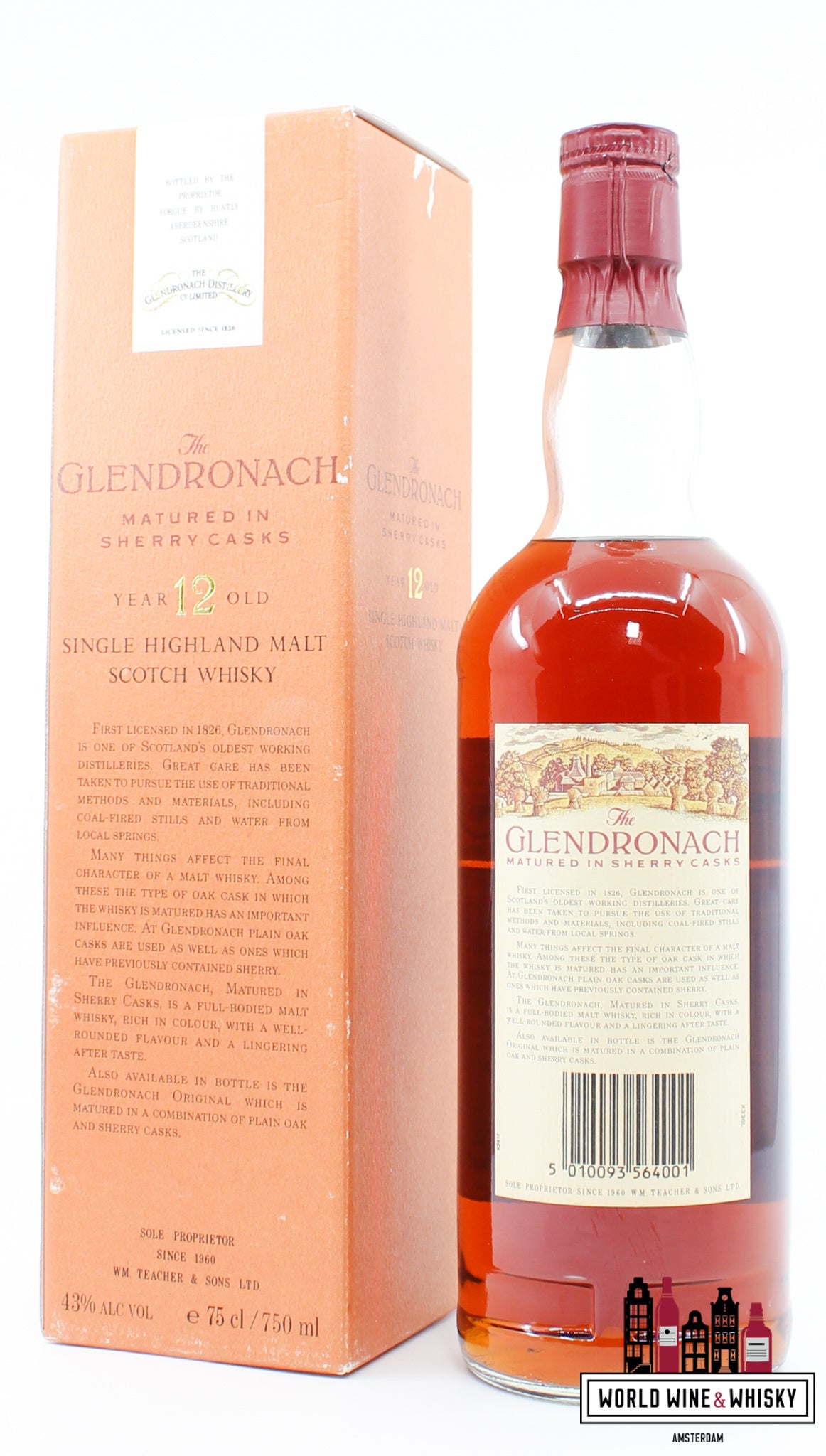 Glendronach 12 Years Old - Sherry Casks - 80s bottling 43%