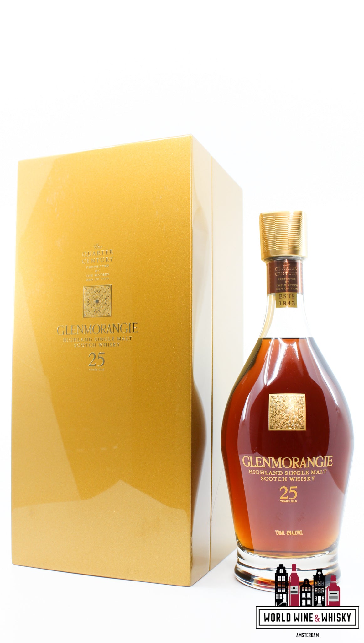 Glenmorangie 25 Years Old 2007 - The Quarter Century by the Sixteen Men of Tain 43% 750ml (in luxury case)
