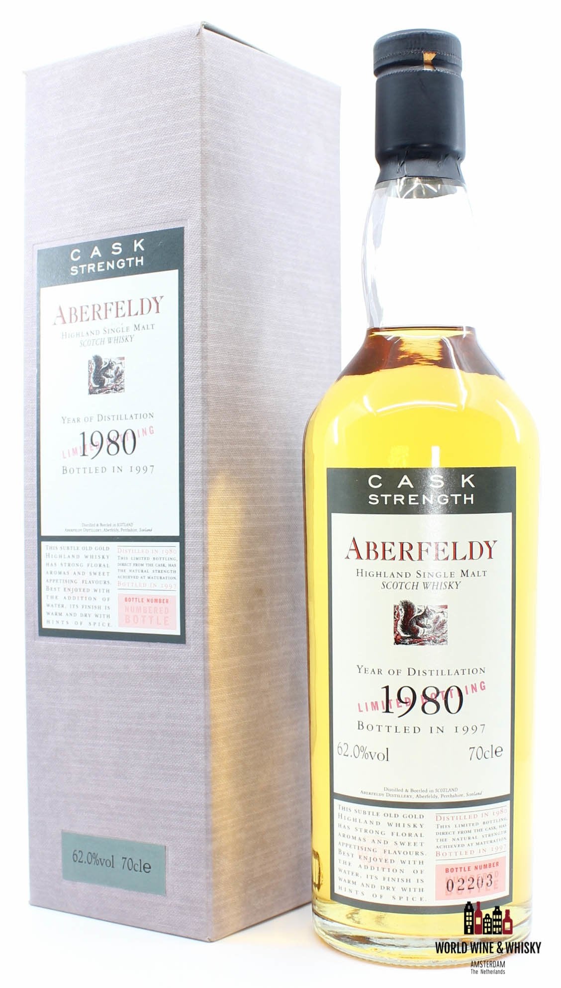 Aberfeldy 1980 1997 - Flora & Fauna - Limited Bottling 62% - WORLD WINE WHISKY 