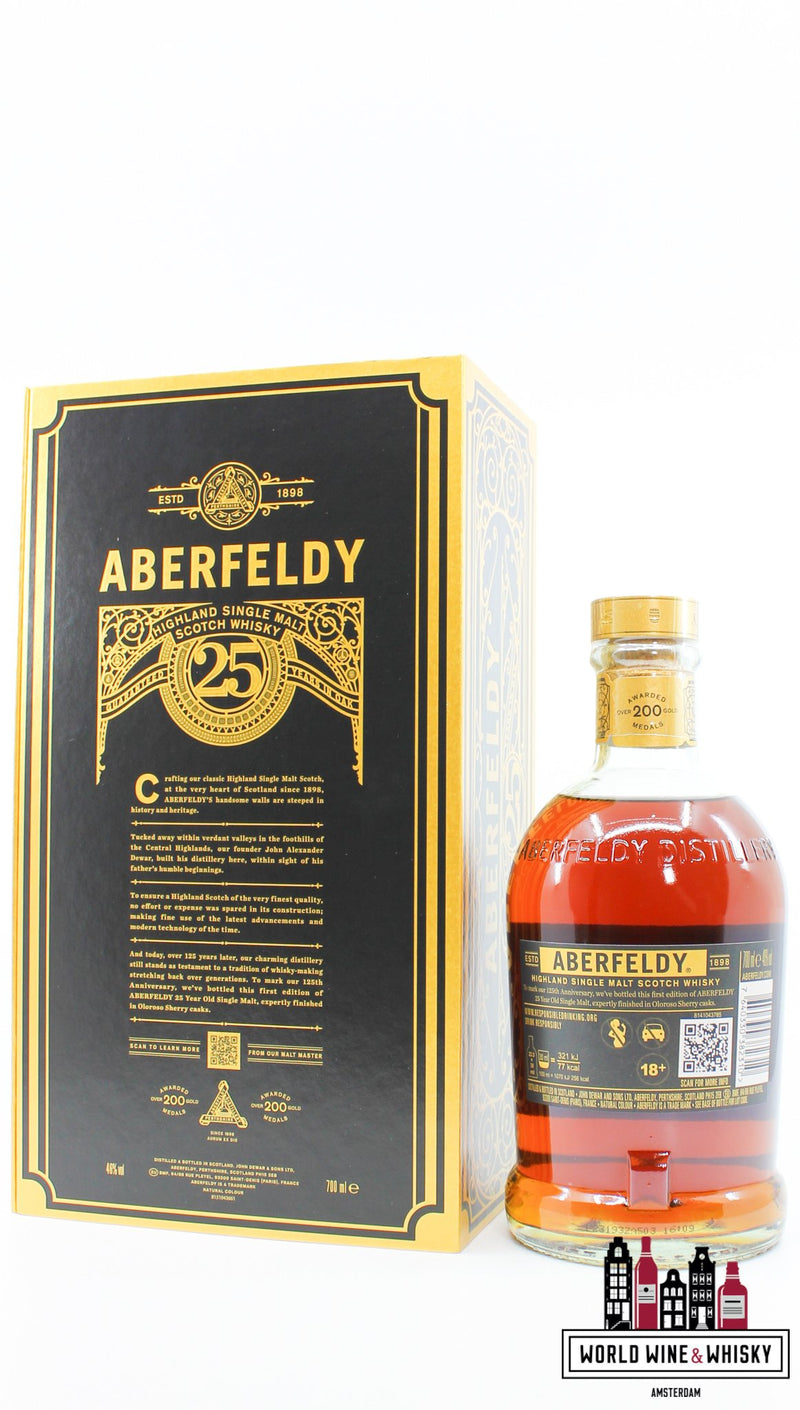 Aberfeldy 25 Years Old 2023 - 125th Anniversary (1889-2023) 46% (1 of 11.800) - WORLD WINE WHISKY 