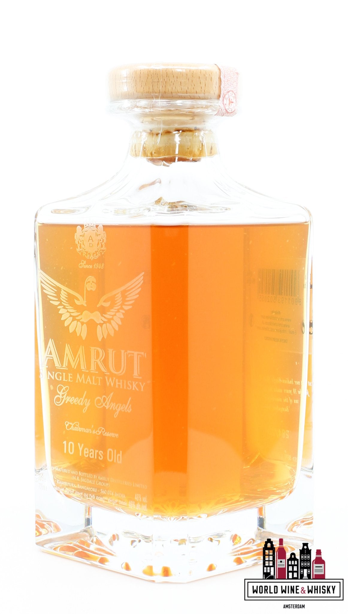 Amrut 10 Years Old 2014 - Greedy Angels - Chairman's Reserve - Batch No. 01 46% (1 of 284) - WORLD WINE WHISKY 