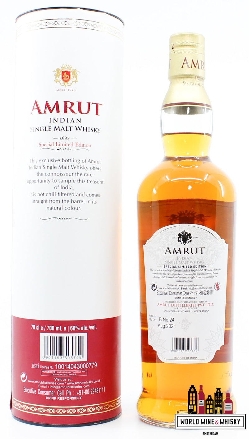 Amrut 2014 2021 - Ex-Caroni - Special Limited Edition for The Netherlands - Cask 5146 60% (1 of 150) - WORLD WINE WHISKY 