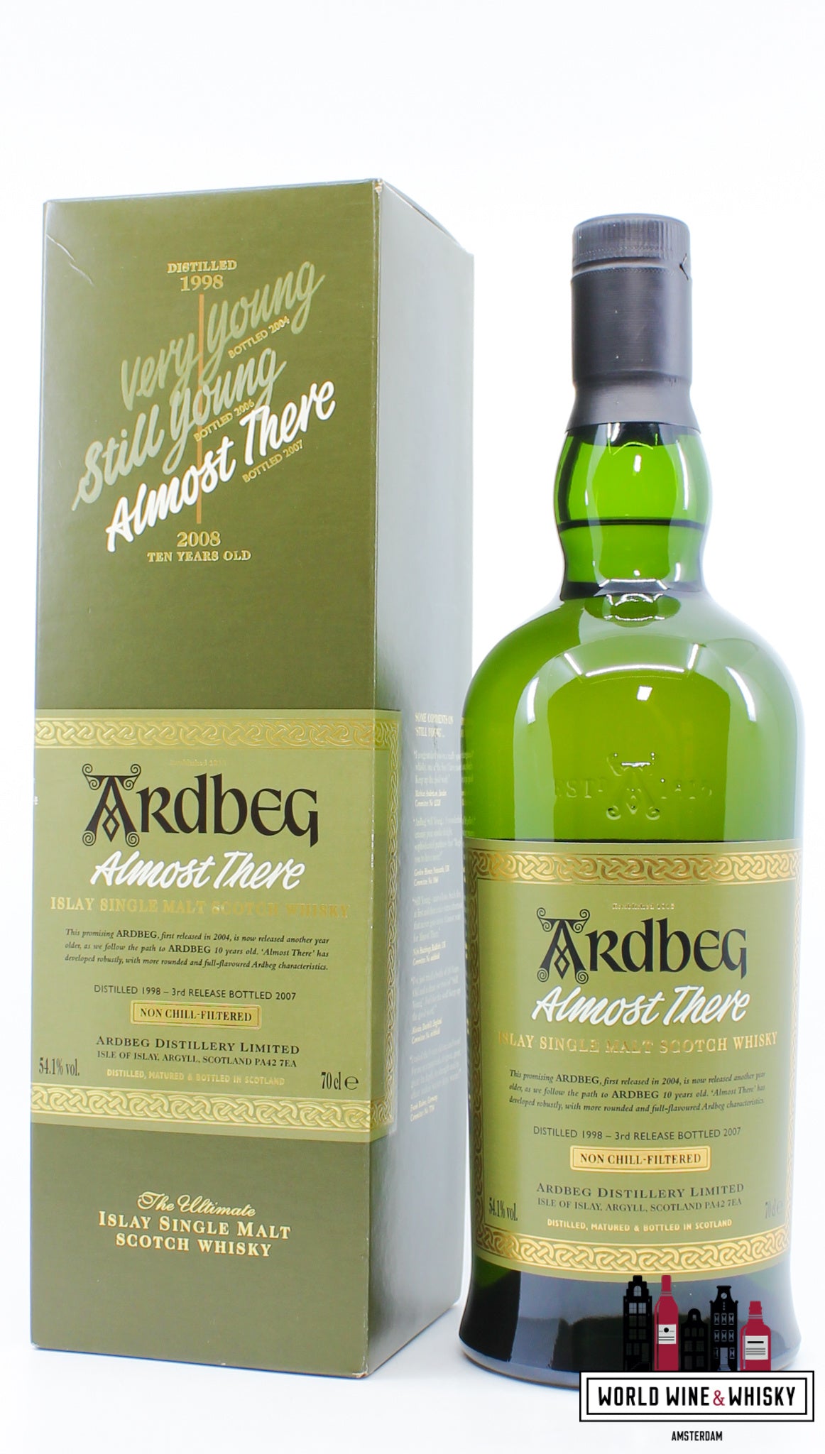 Ardbeg 10 Years Old 1998 2007 - Almost There - 3rd Release 54.1% - WORLD WINE WHISKY 