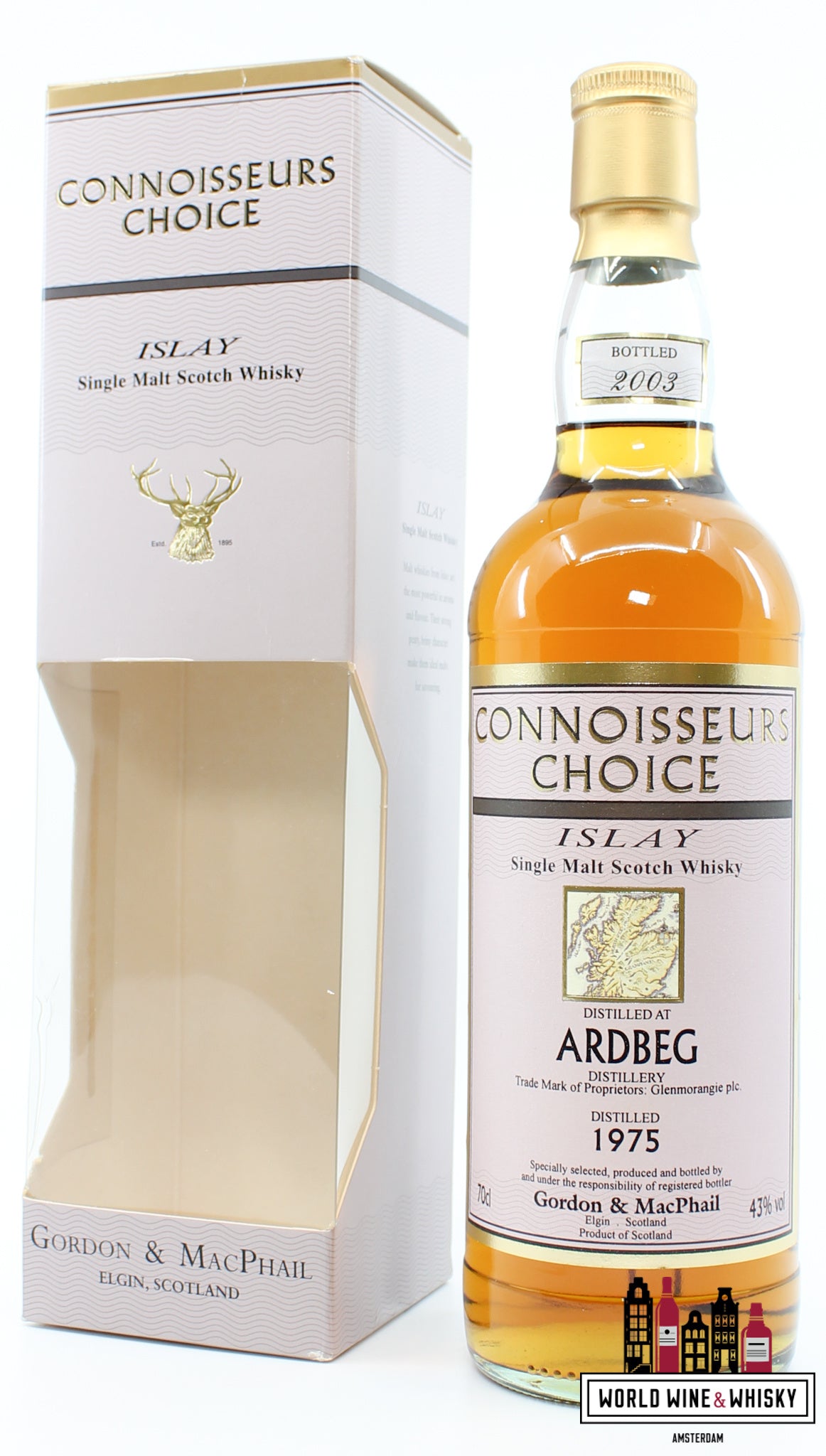 Ardbeg 1975 2003 - Connoisseurs Choice - Gordon & MacPhail - New Map 43% - WORLD WINE WHISKY 