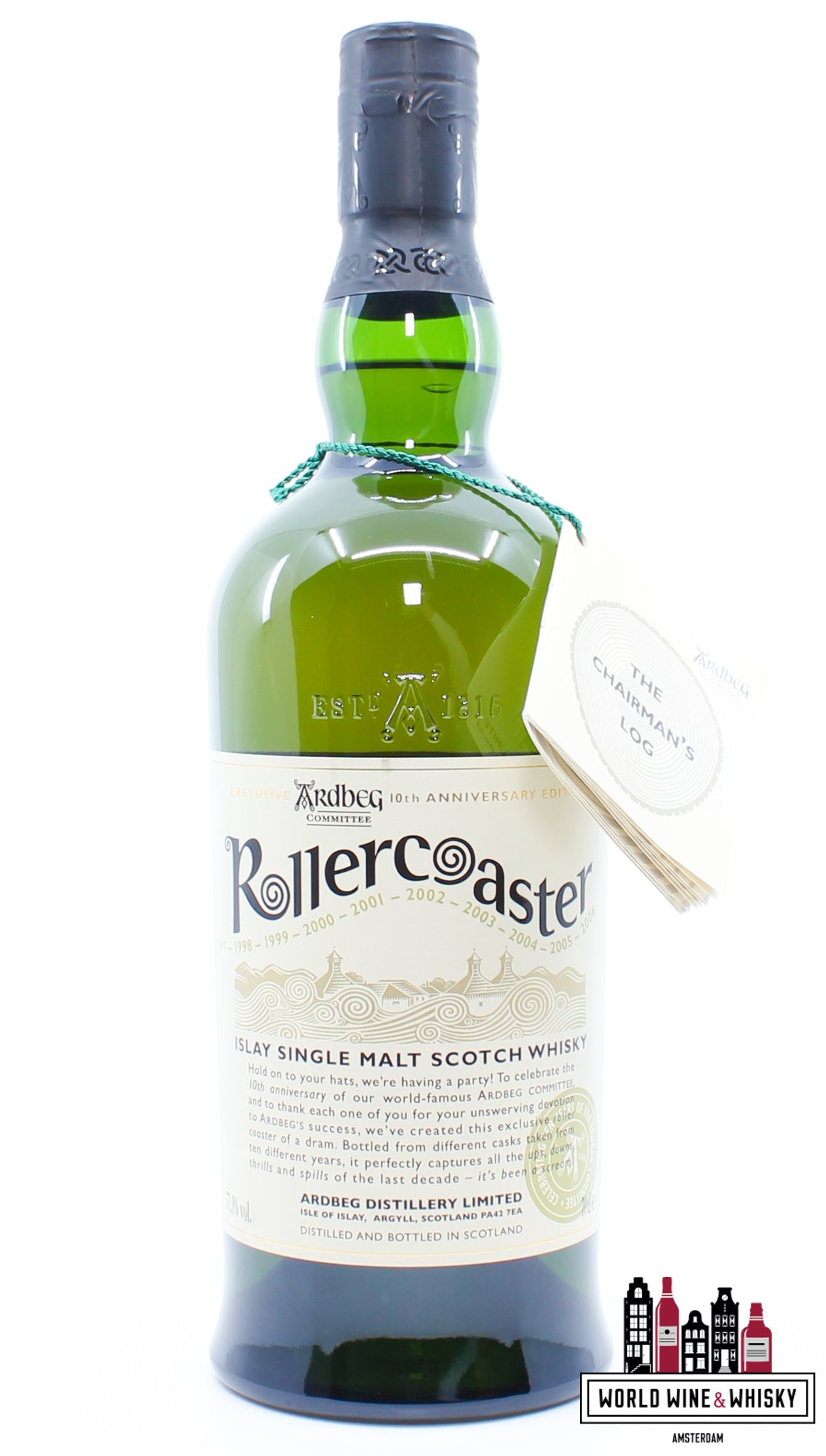 Ardbeg 2009 - Rollercoaster - 10th Anniversary Exclusive Committee Bottling 57.3% (1 of 12000) - WORLD WINE WHISKY 