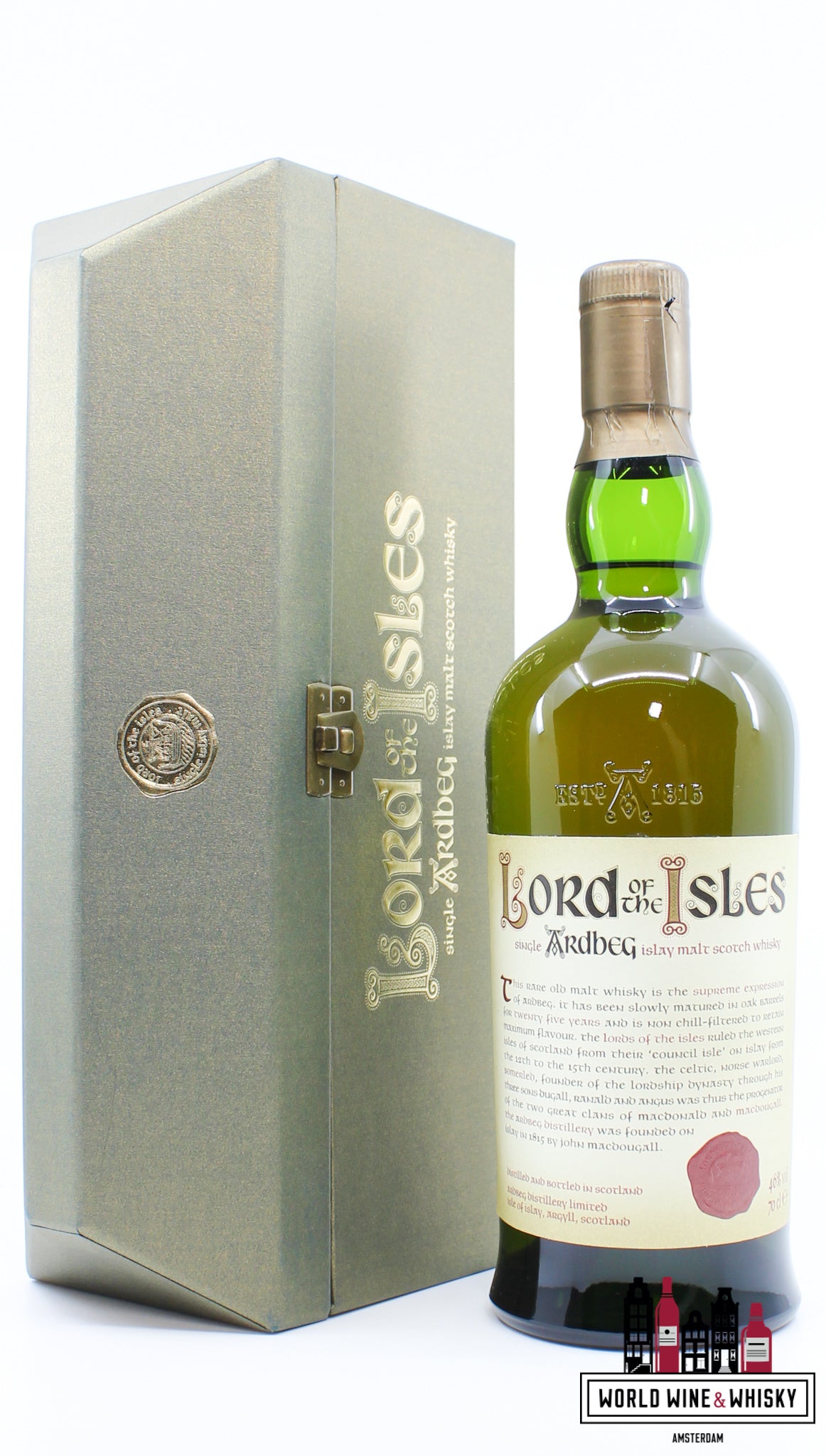 Ardbeg 25 Years Old 2002 - Lord of the Isles 46% (in luxury case) - WORLD WINE WHISKY 