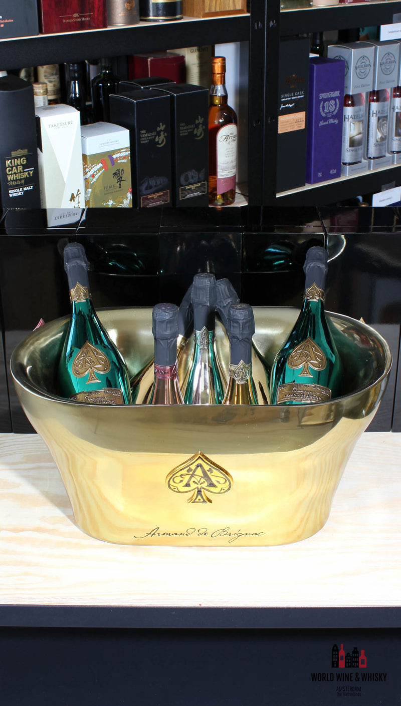Armand de Brignac Gold Champange cooler/ice bucket XL 'Ace of Spades' (for 7 bottles) - WORLD WINE WHISKY 