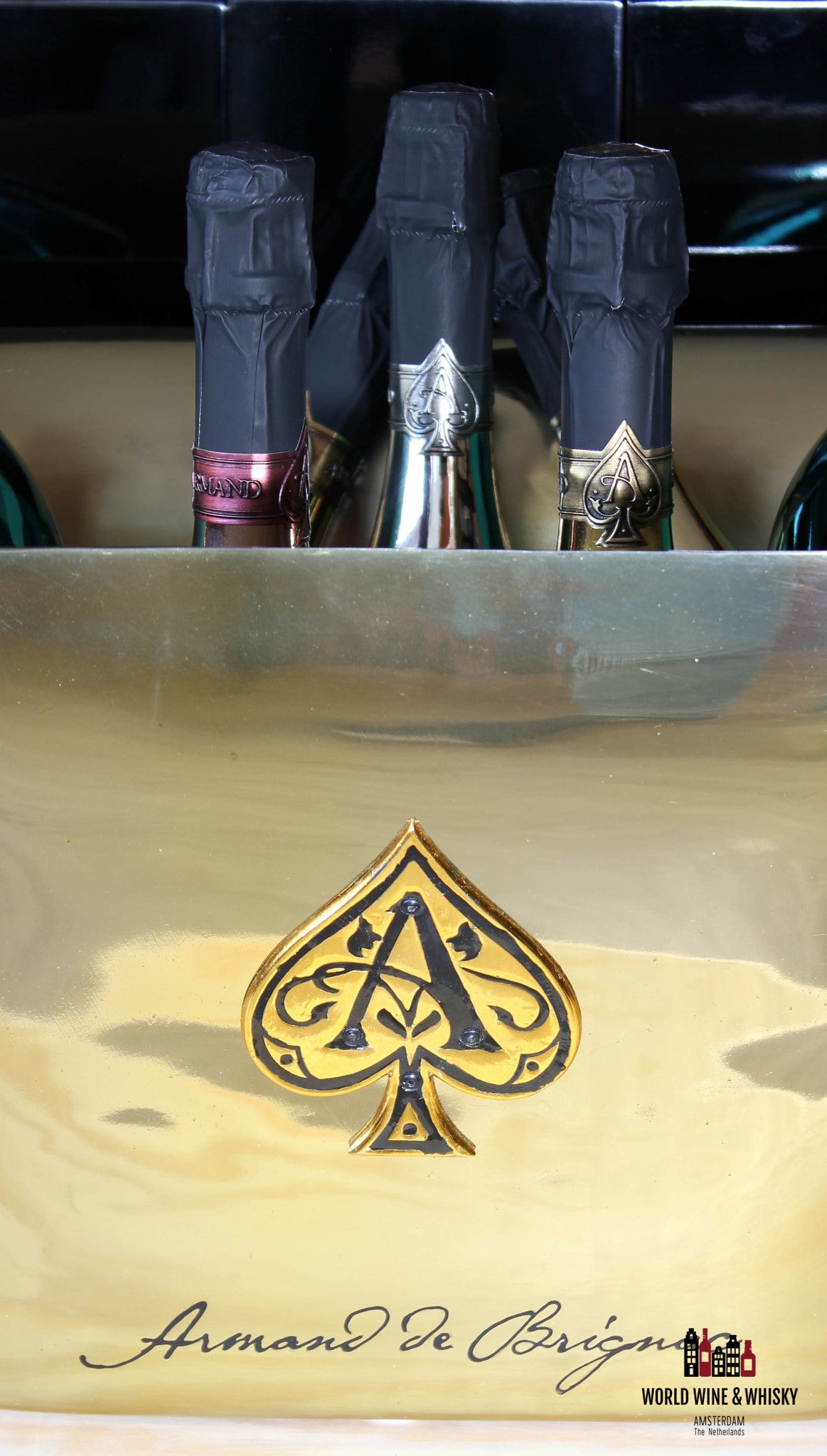 Armand de Brignac Gold Champange cooler/ice bucket XL 'Ace of Spades' (for 7 bottles) - WORLD WINE WHISKY 