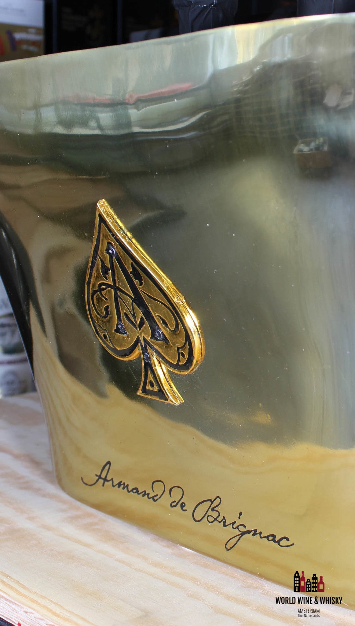 Armand de Brignac Gold Champange cooler/ice bucket XL 'Ace of Spades' (for 7 bottles) - WORLD WINE WHISKY 