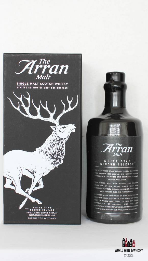 Arran 20 Year Old 1996 2016 The White Stag - Second Release 49.5% - WORLD WINE WHISKY 