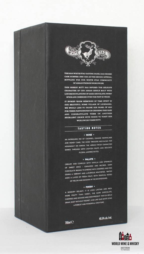 Arran 20 Year Old 1996 2016 The White Stag - Second Release 49.5% - WORLD WINE WHISKY 