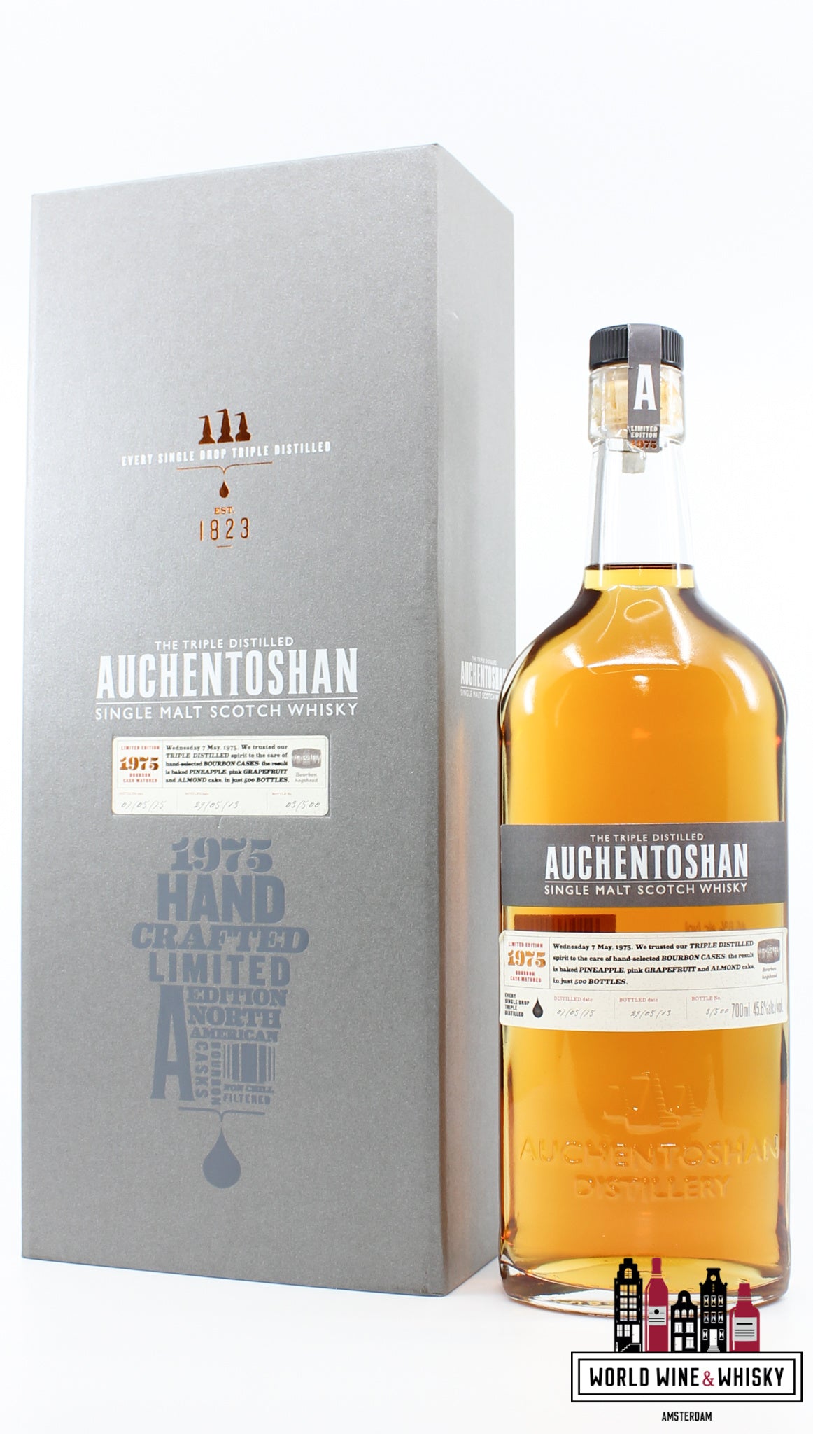 Auchentoshan 38 Years Old 1975 2013 - Limited Edition - Travel Retail Exclusive 45.6% (1 of 500) - WORLD WINE WHISKY 