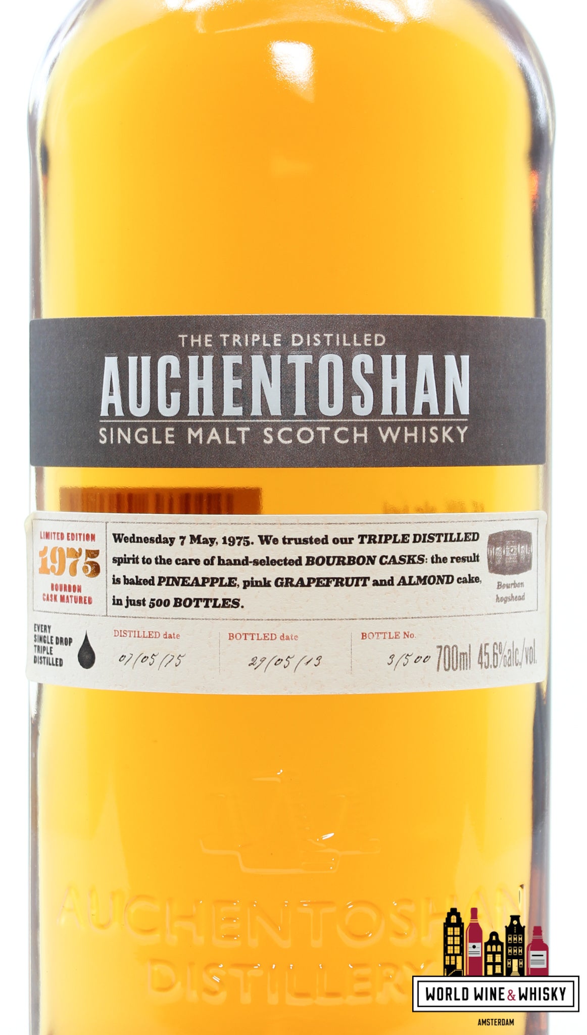 Auchentoshan 38 Years Old 1975 2013 - Limited Edition - Travel Retail Exclusive 45.6% (1 of 500) - WORLD WINE WHISKY 