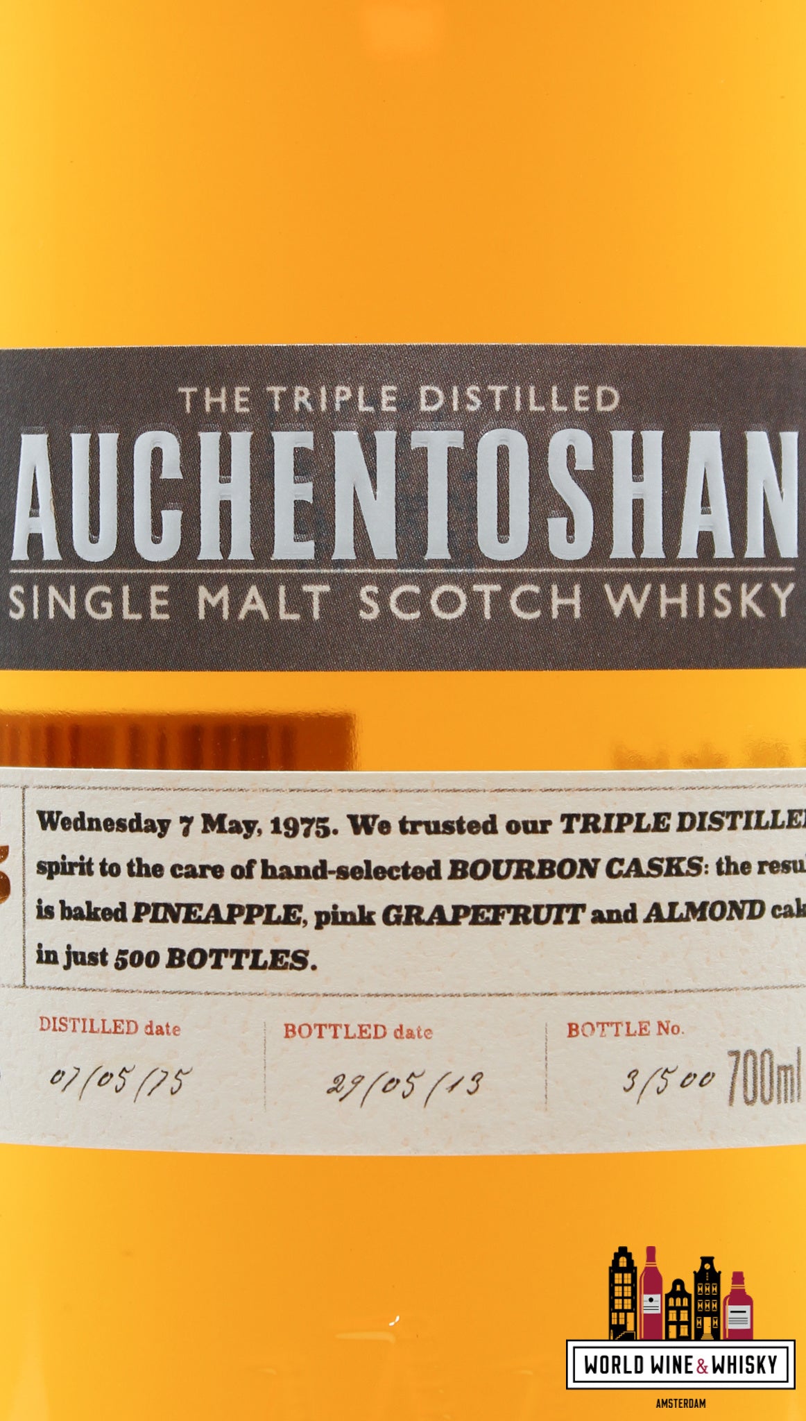 Auchentoshan 38 Years Old 1975 2013 - Limited Edition - Travel Retail Exclusive 45.6% (1 of 500) - WORLD WINE WHISKY 