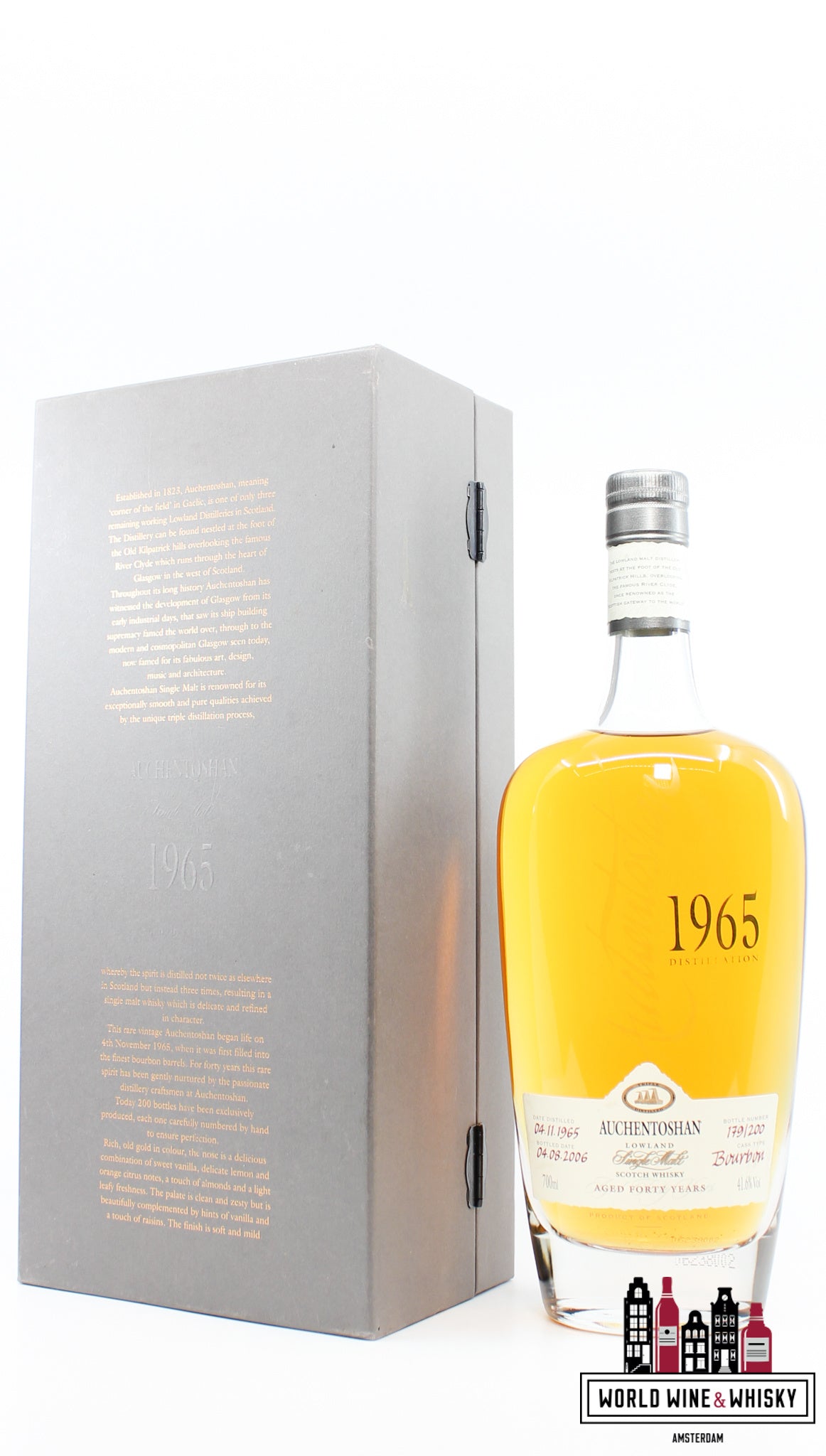 Auchentoshan 40 Years Old 1965 - WORLD WINE WHISKY 