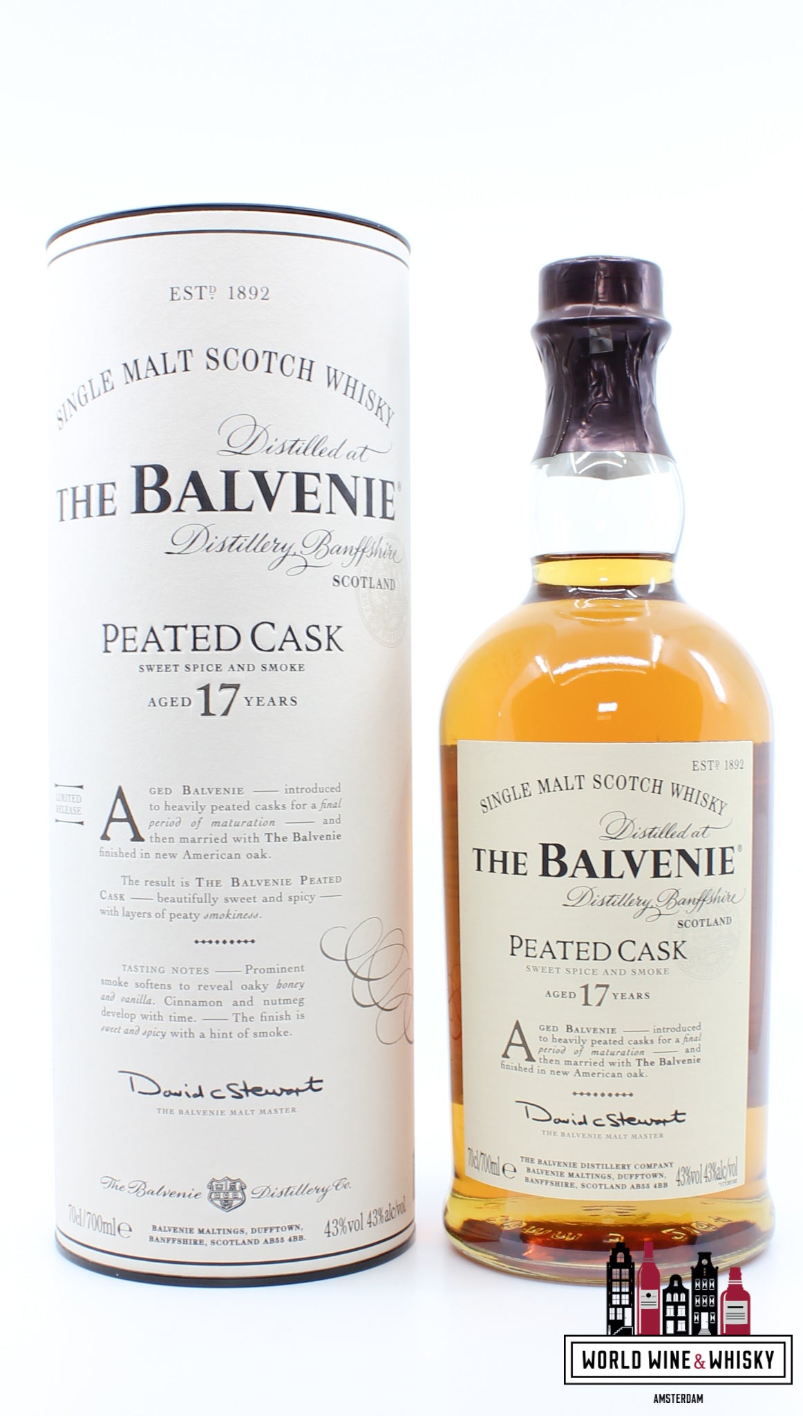 Balvenie 17 Years Old - Peated Cask - Limited Release 43% - WORLD WINE WHISKY 