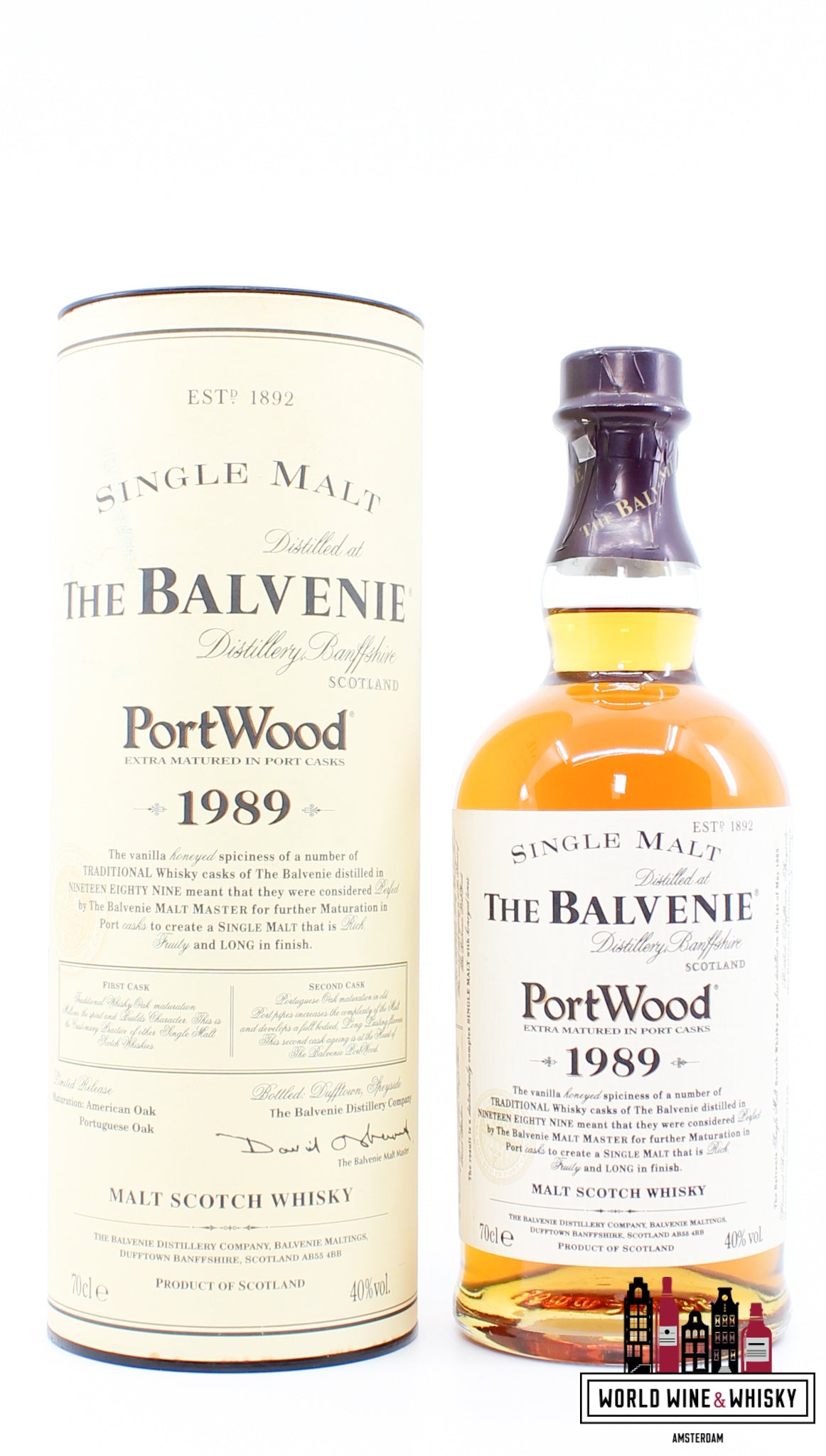 Balvenie 1989 - PortWood 40% - WORLD WINE WHISKY 