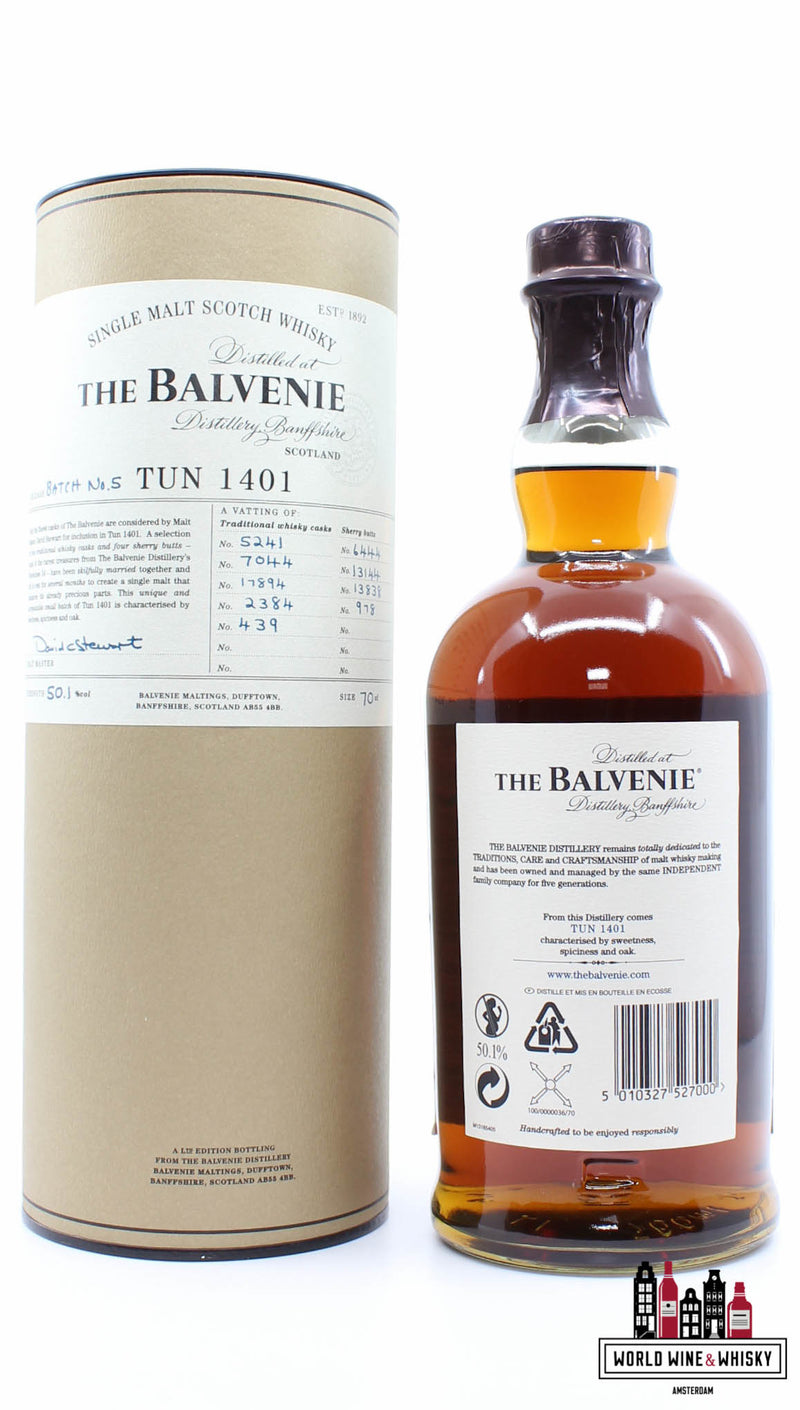 Balvenie Tun 1401 Release Batch No. 5 2012 50.1% (1 of 2862) - WORLD WINE WHISKY 