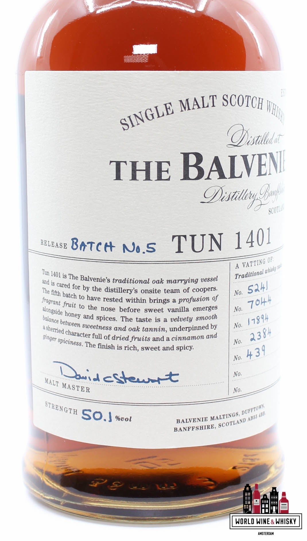 Balvenie Tun 1401 Release Batch No. 5 2012 50.1% (1 of 2862) - WORLD WINE WHISKY 