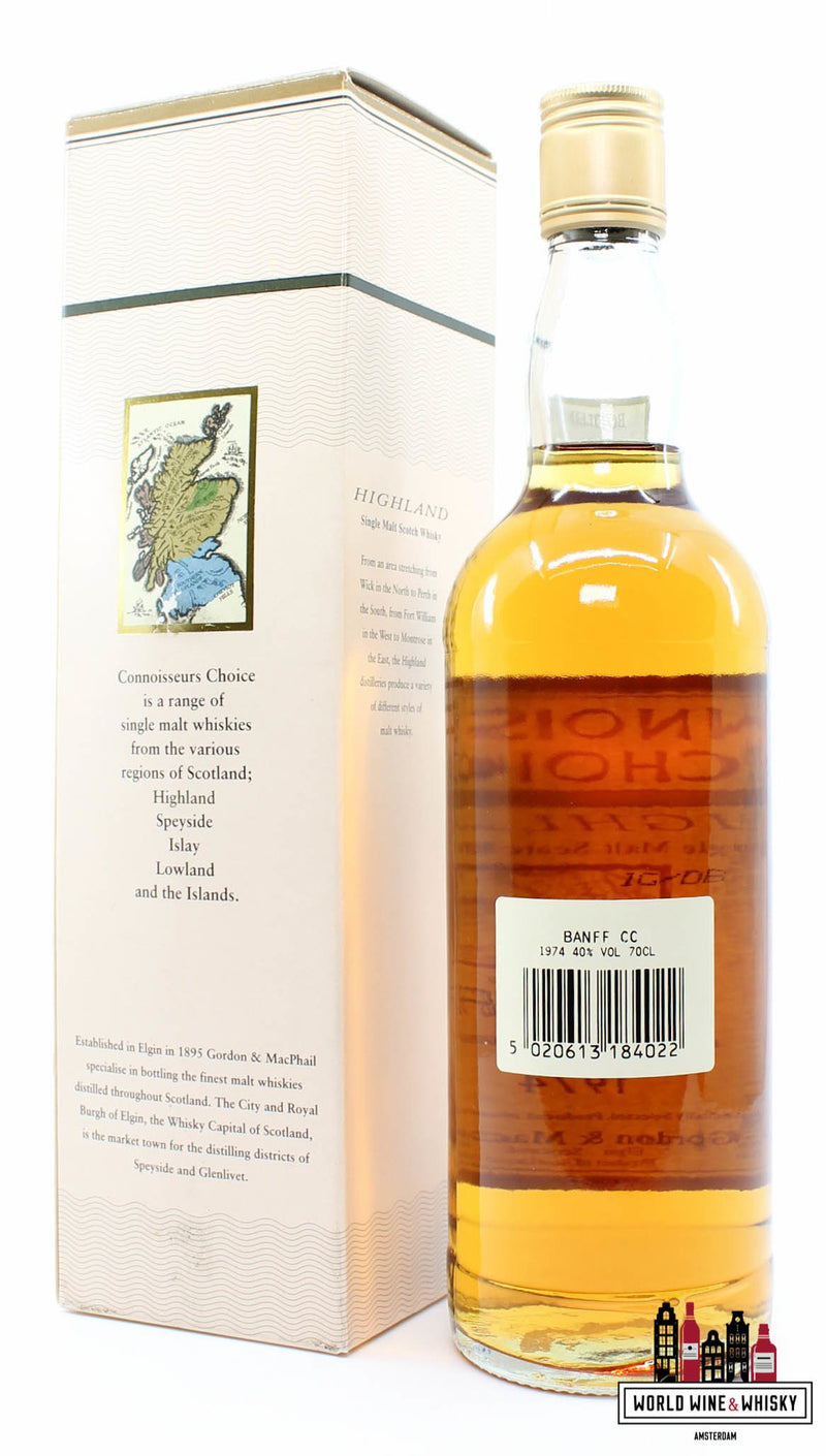 Banff 1974 1997 - Connoisseurs Choice - Gordon & MacPhail 40% (Closed Distillery) - WORLD WINE WHISKY 