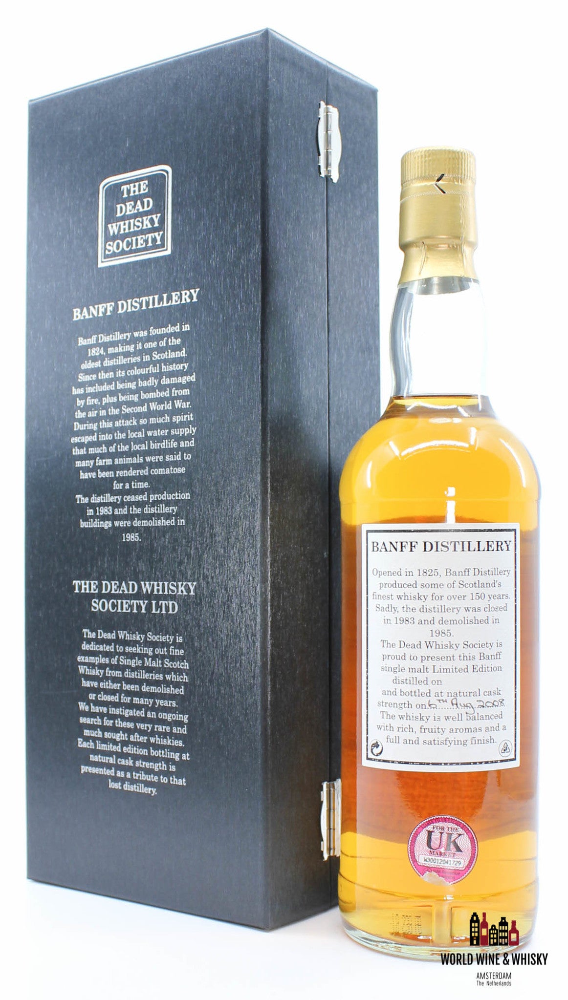 Banff 37 Years Old 1971 2008 - Cask 633 - Dead Whisky Society 53.3% (Closed Distillery) - WORLD WINE WHISKY 