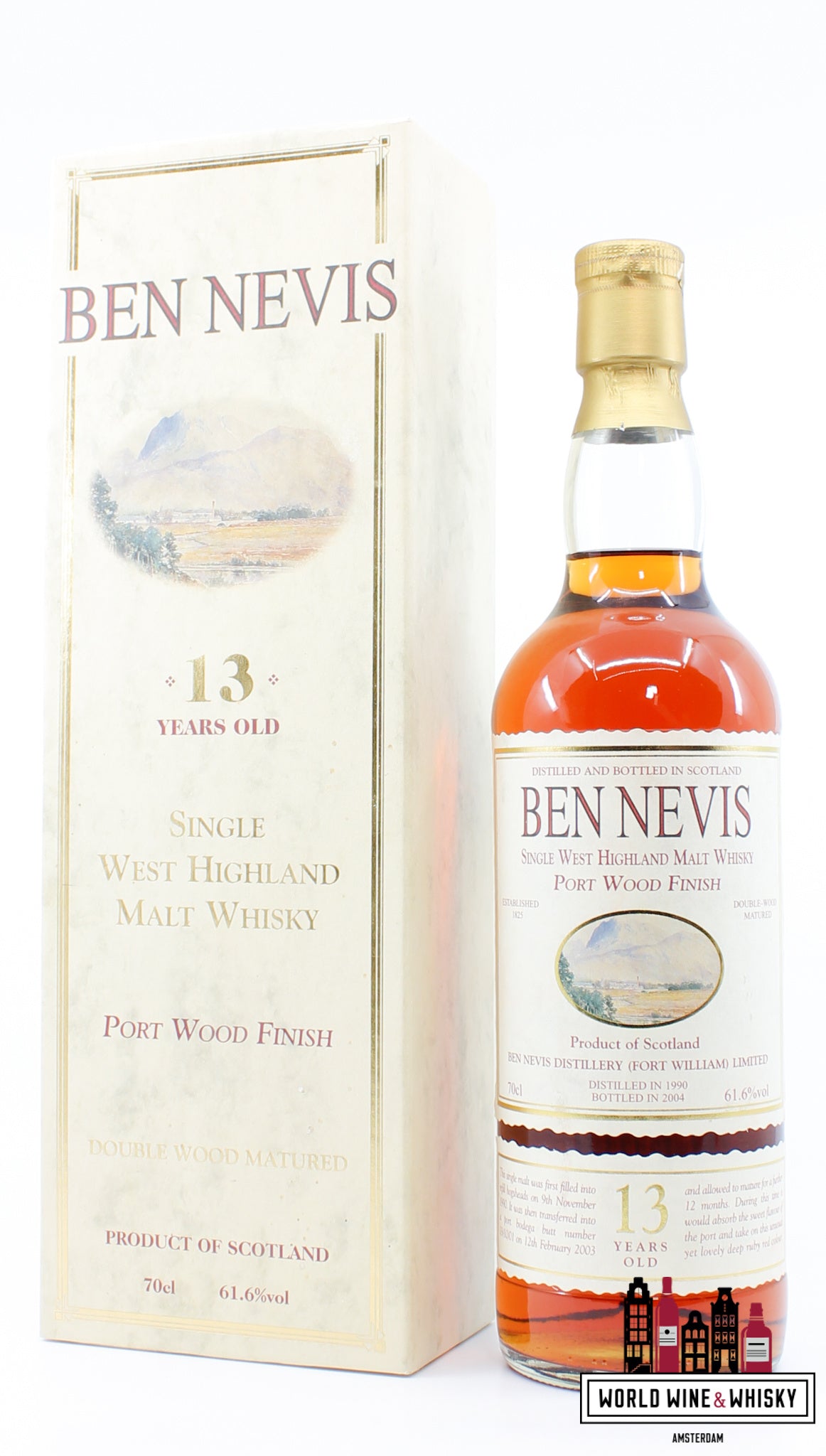 Ben Nevis 13 Years Old 1990 2004 - Port Wood Finish 61.6% (1 of 800) - WORLD WINE WHISKY 