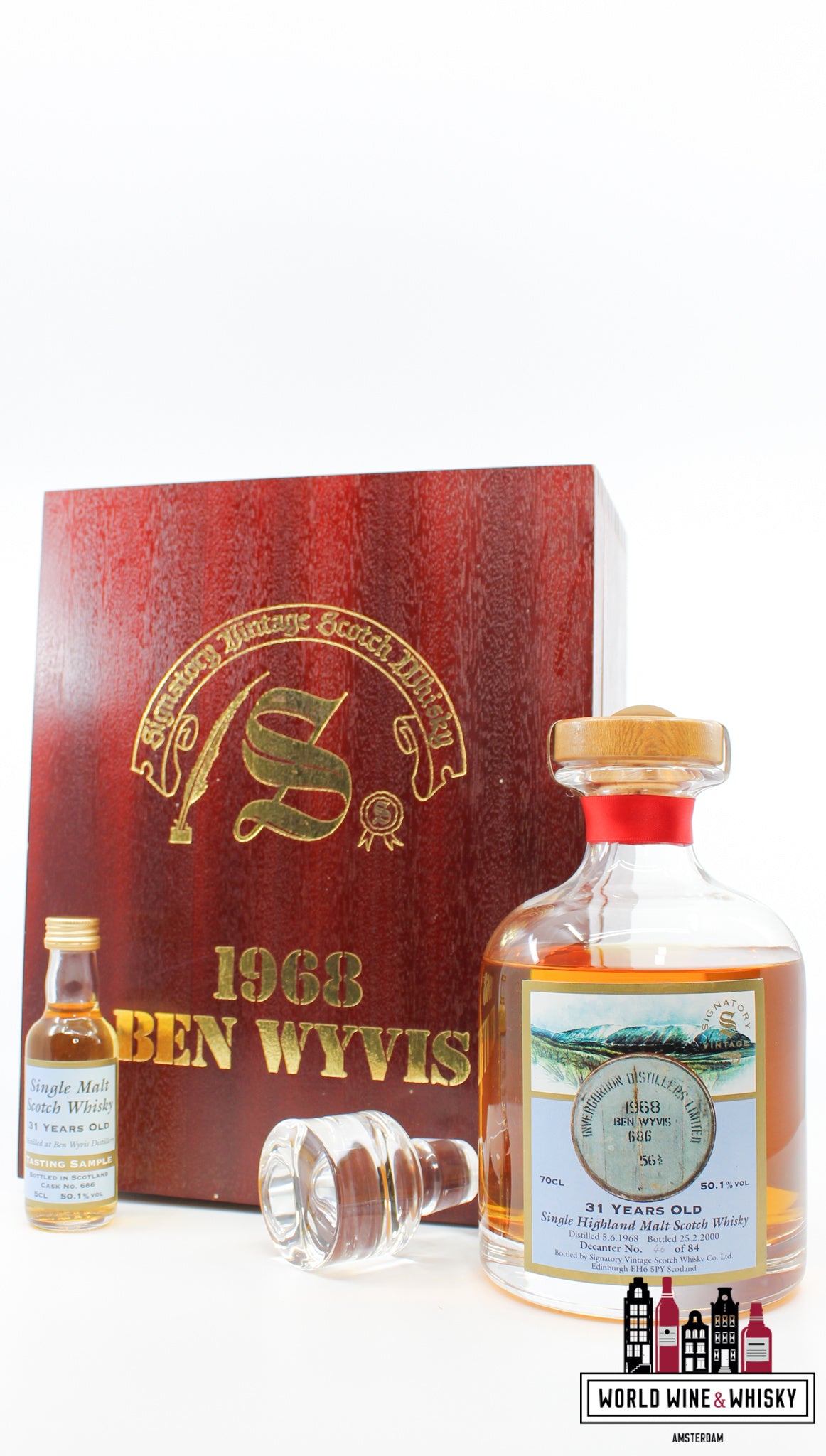 Ben Wyvis 31 Years Old 1968 2000 - Vintage Collection - Signatory Vintage - Cask 686 50.1% (1 of 84) - WORLD WINE WHISKY 