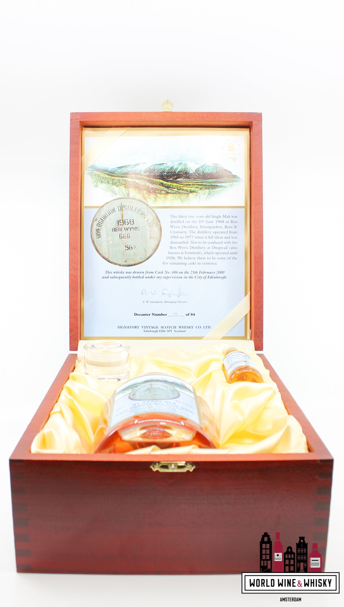 Ben Wyvis 31 Years Old 1968 2000 - Vintage Collection - Signatory Vintage - Cask 686 50.1% (1 of 84) - WORLD WINE WHISKY 