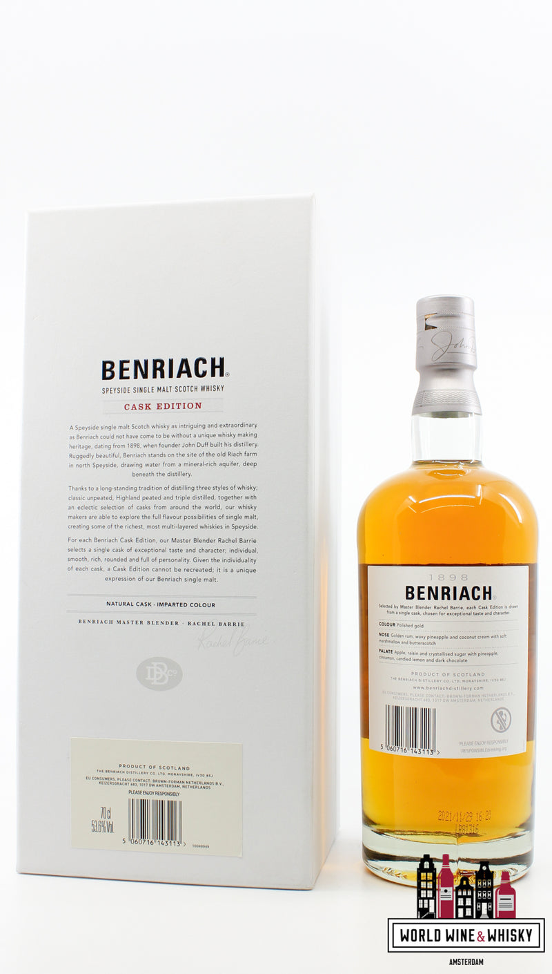BenRiach 24 Years Old 1997 2021 - Cask Edition - Cask 7776 - Rum Barrel 53.6% (1 of 166) - WORLD WINE WHISKY 