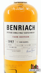 BenRiach 24 Years Old 1997 2021 - Cask Edition - Cask 7776 - Rum Barrel 53.6% (1 of 166) - WORLD WINE WHISKY 