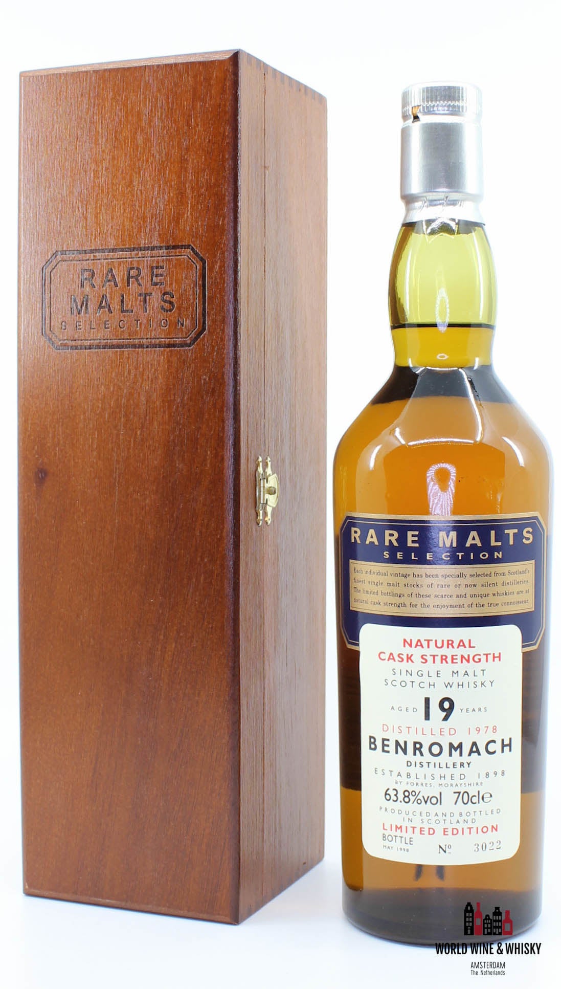 Benromach 19 Years Old 1978 1998 Rare Malts Selection 63.8% (in wooden box) - WORLD WINE WHISKY 