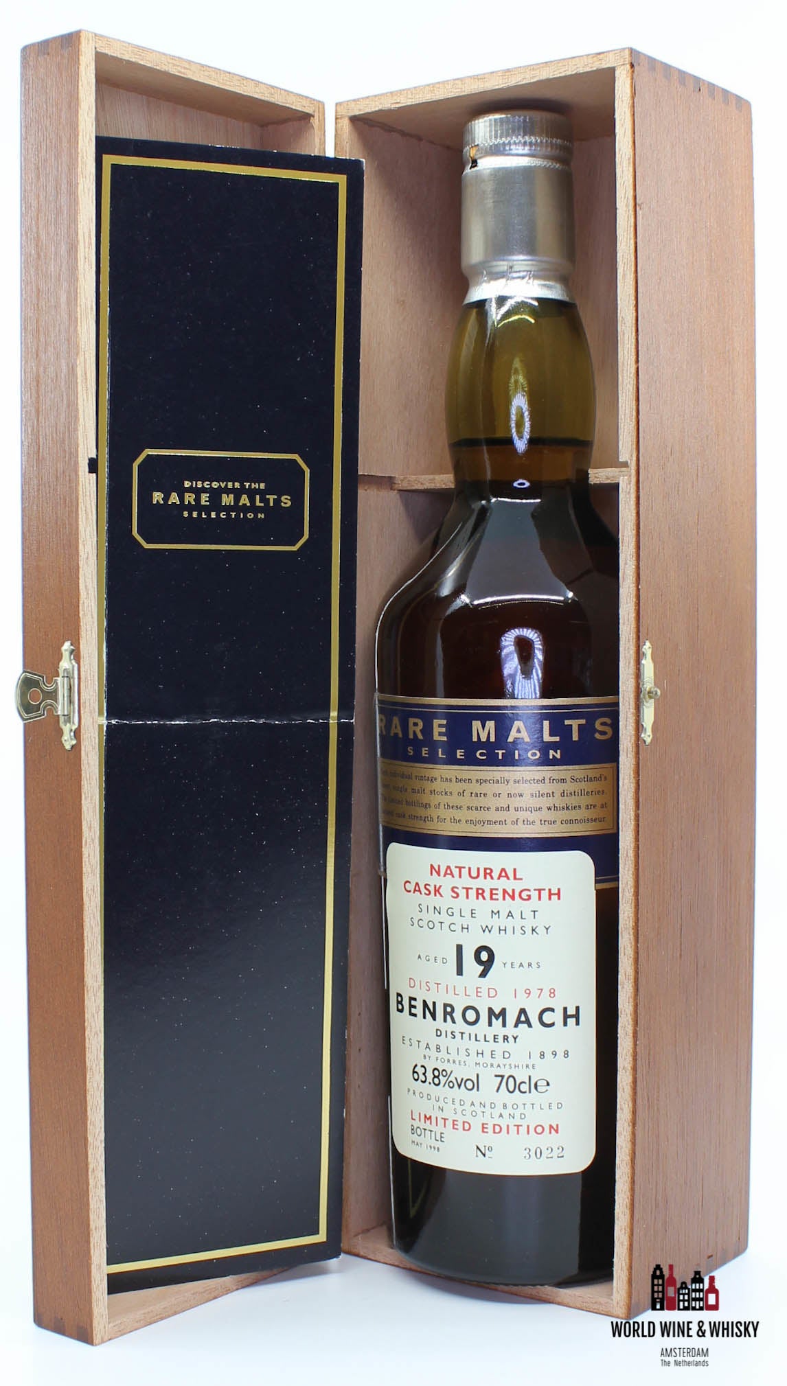 Benromach 19 Years Old 1978 1998 Rare Malts Selection 63.8% (in wooden box) - WORLD WINE WHISKY 