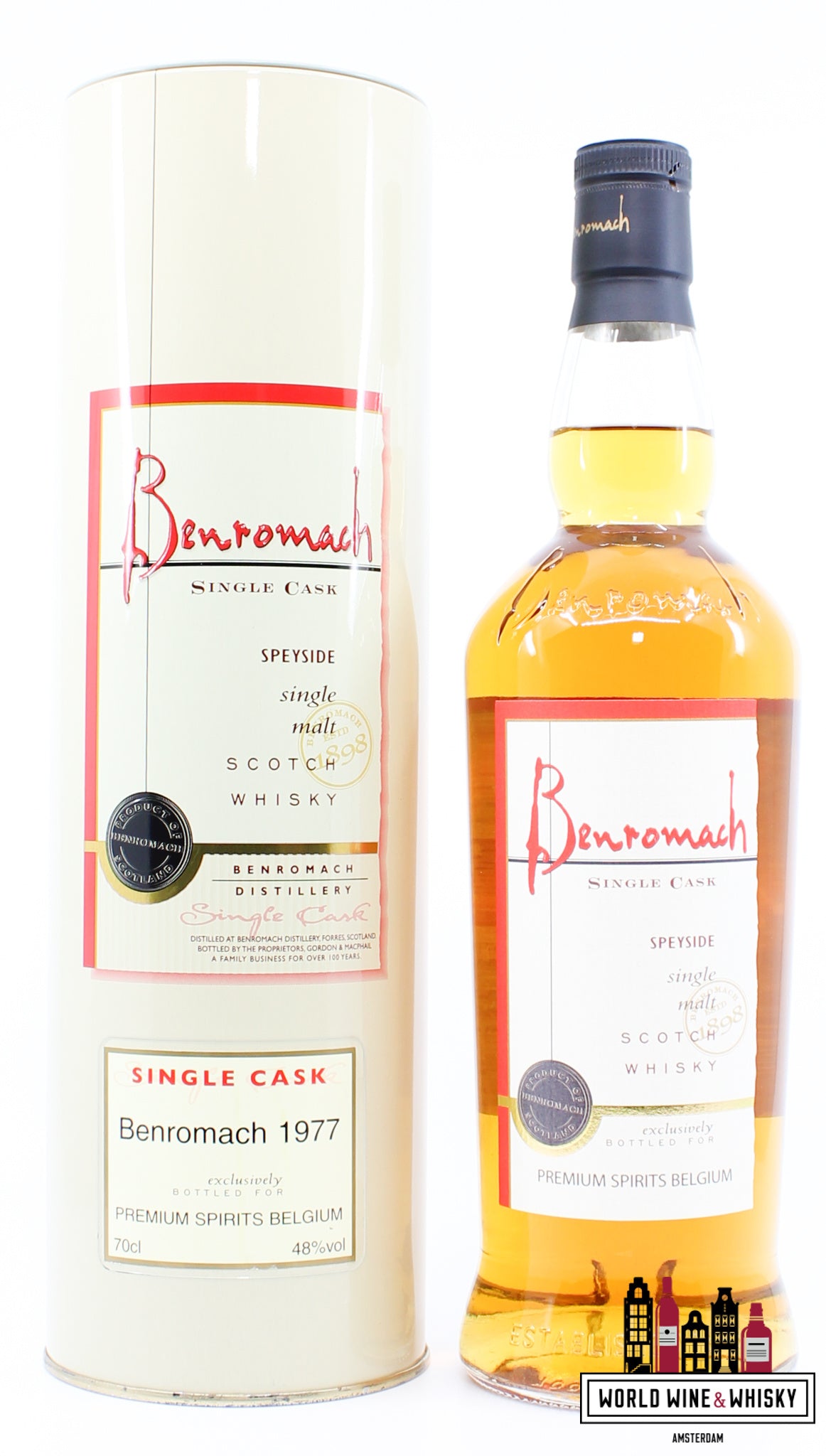 Benromach 1977 2011 - Single Cask - Cask 1470 - Premium Spirits Belgium Exclusive 48% - WORLD WINE WHISKY 