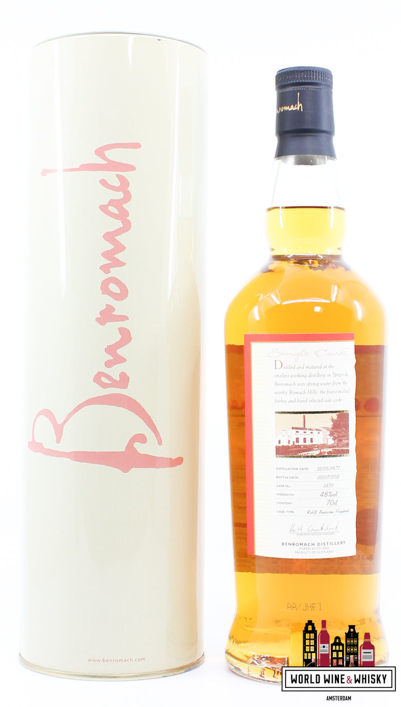 Benromach 1977 2011 - Single Cask - Cask 1470 - Premium Spirits Belgium Exclusive 48% - WORLD WINE WHISKY 