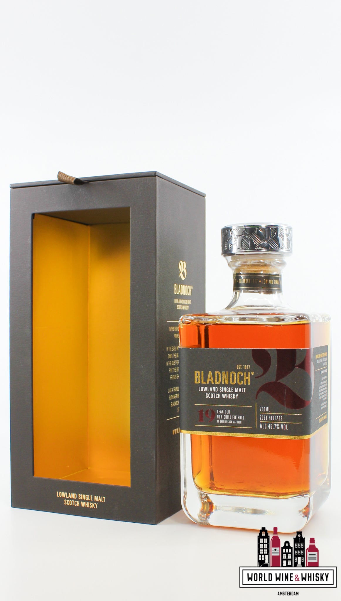 Bladnoch 19 Years Old 2021 Release - PX Sherry Cask 46.7% - WORLD WINE WHISKY 