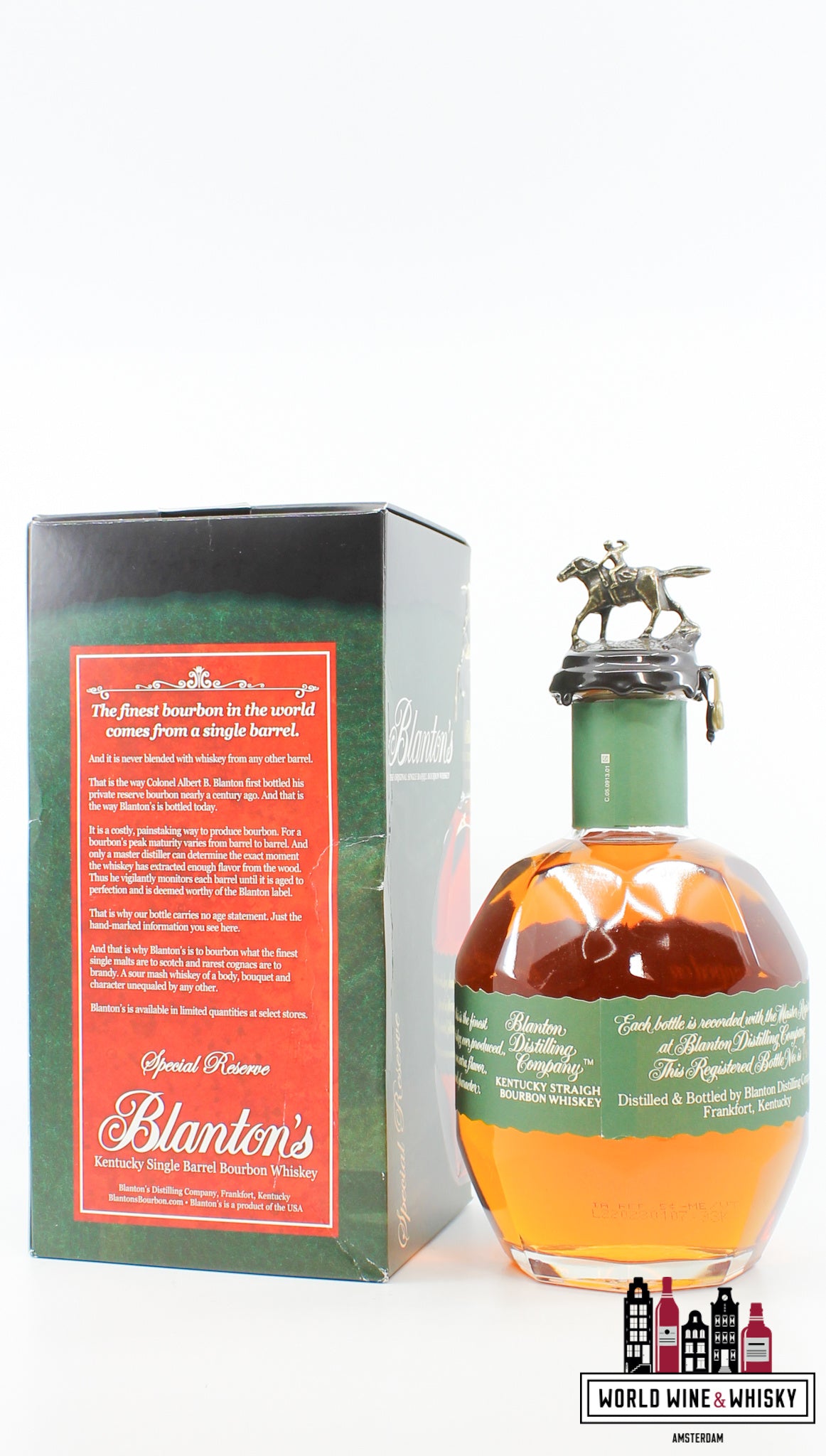 Blanton's 2022 - Single Barrel Bourbon - Special Reserve - Barrel 141 40% (green label) - WORLD WINE WHISKY 