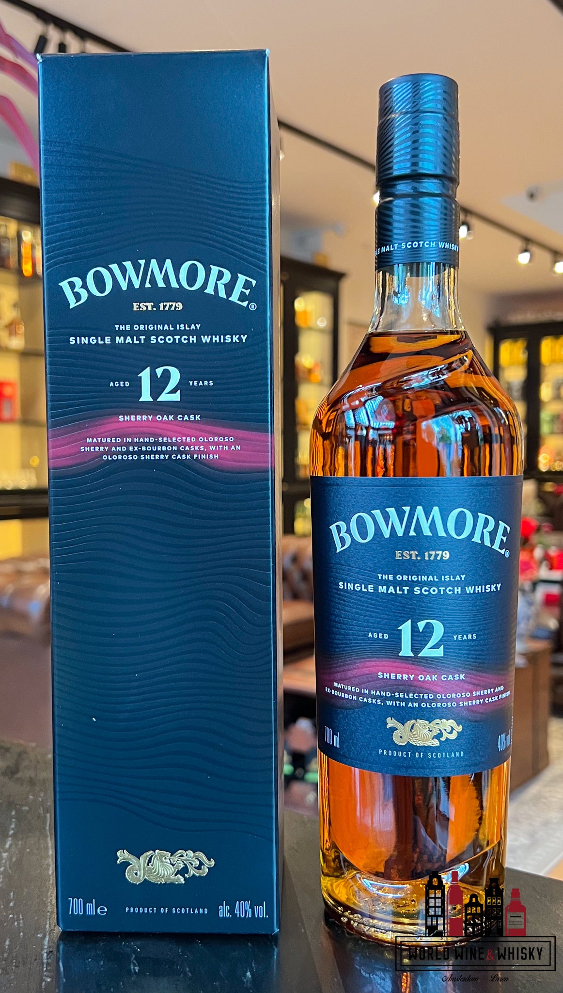 Bowmore 12 Years Old 2024 - Sherry Oak Cask 40% - WORLD WINE WHISKY 