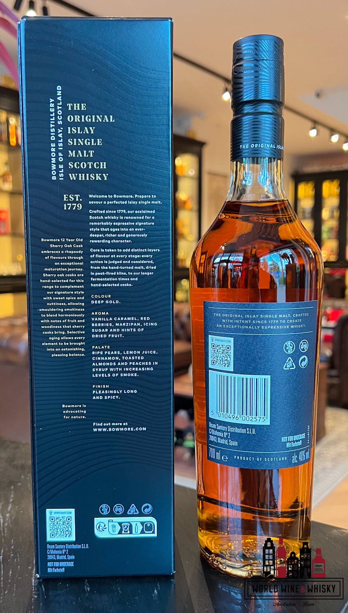 Bowmore 12 Years Old 2024 - Sherry Oak Cask 40% - WORLD WINE WHISKY 