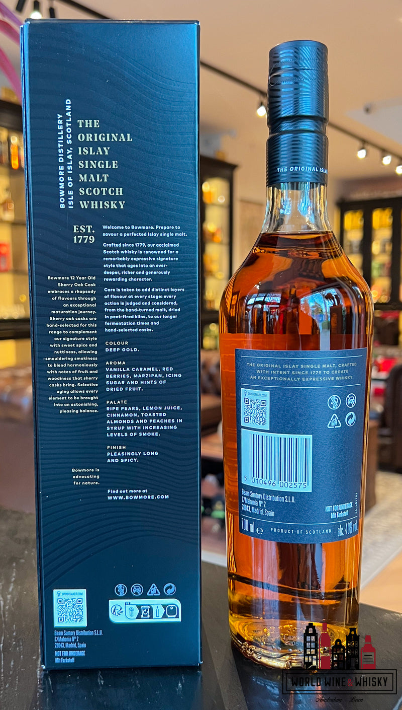 Bowmore 12 Years Old 2024 - Sherry Oak Cask 40% - WORLD WINE WHISKY 