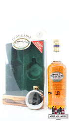 Bowmore 17 Years Old - Whisky Hip Flask Gift Set - Glass Printed Label 43% - WORLD WINE WHISKY 