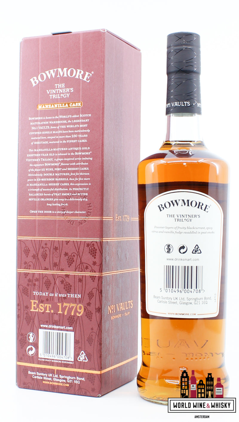 Bowmore 18 Years Old 2017 - The Vintner's Trilogy - Manzanilla Cask 52.5% - WORLD WINE WHISKY 