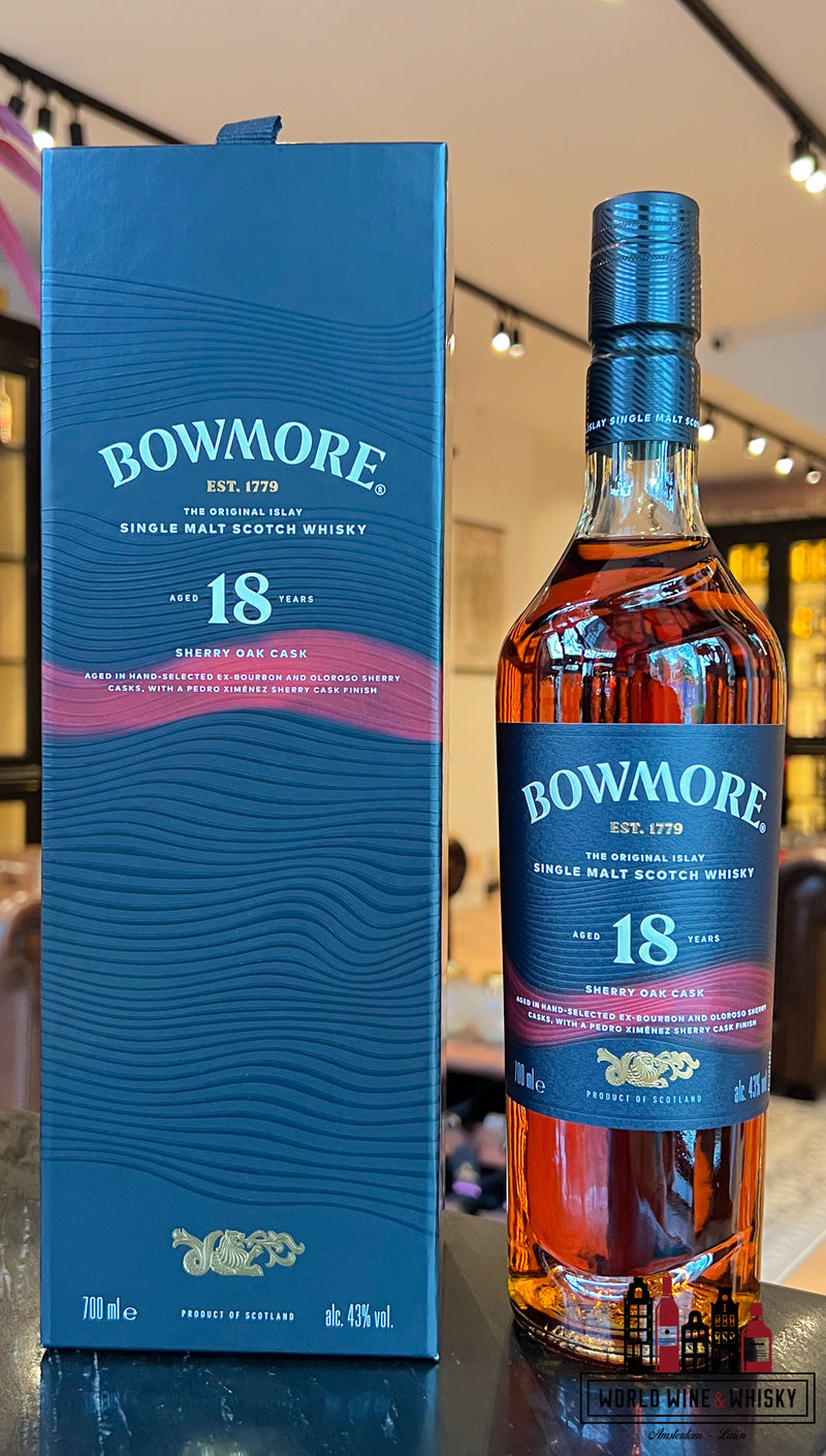 Bowmore 18 Years Old 2024 - Sherry Oak Cask 43% - WORLD WINE WHISKY 