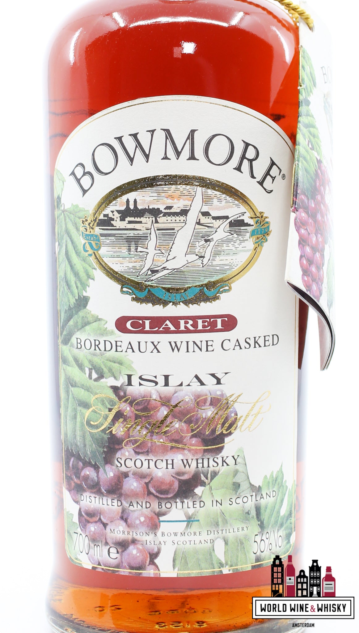 Bowmore 1999 Claret - Bordeaux Wine Casked 56% (1 of 12000) - WORLD WINE WHISKY 
