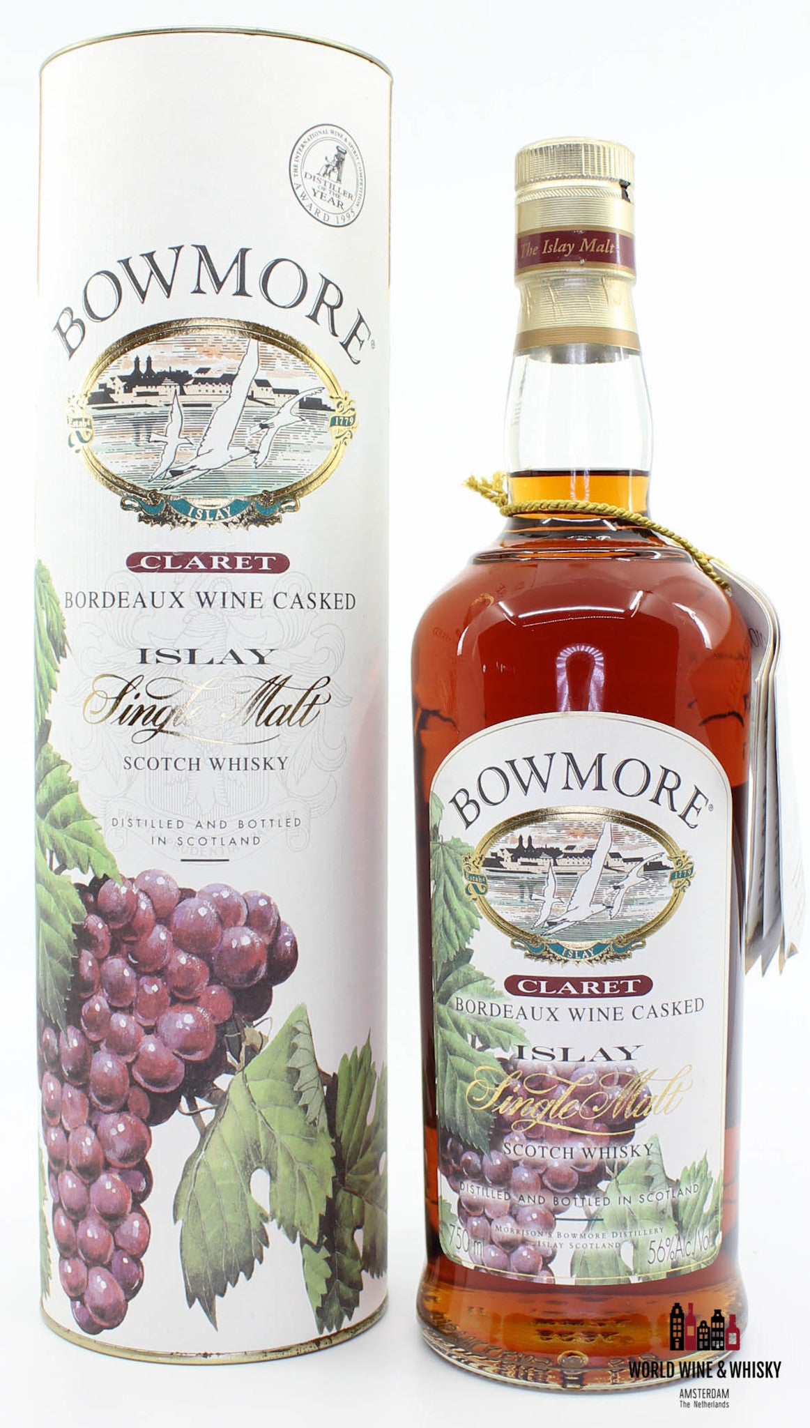 Bowmore 1999 Claret - Bordeaux Wine Casked 56% (750ml) - WORLD WINE WHISKY 