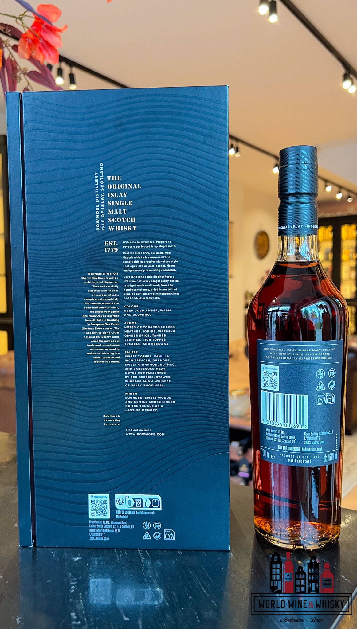 Bowmore 21 Years Old 2024 - Sherry Oak Cask 46.8% - WORLD WINE WHISKY 
