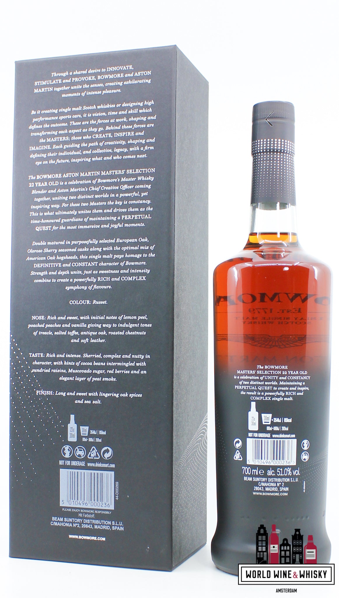 Bowmore 22 Years Old 2023 - Aston Martin - Masters' Selection Edition 3 51% - WORLD WINE WHISKY 