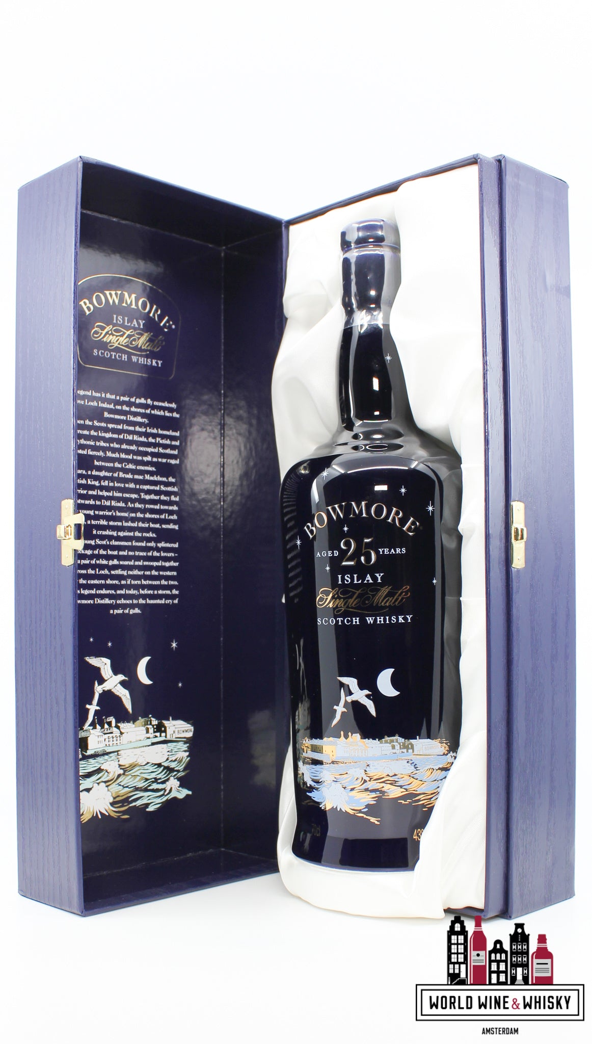 Bowmore 25 Years Old - Moonlight 43% (in luxury case) - WORLD WINE WHISKY 